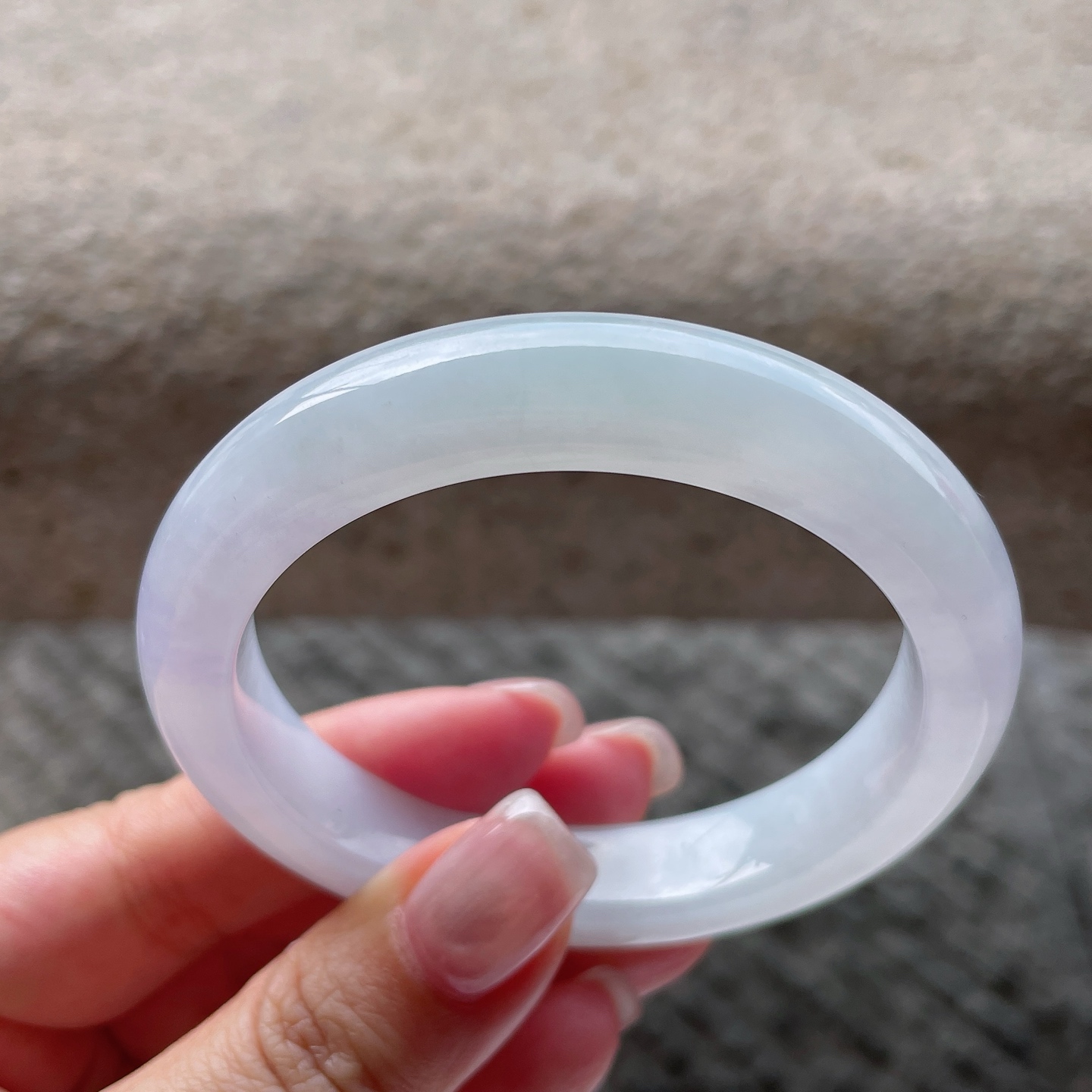 手镯正圈54 55 编码0512X10 冰润白冰，晶莹剔透，种老，细纹