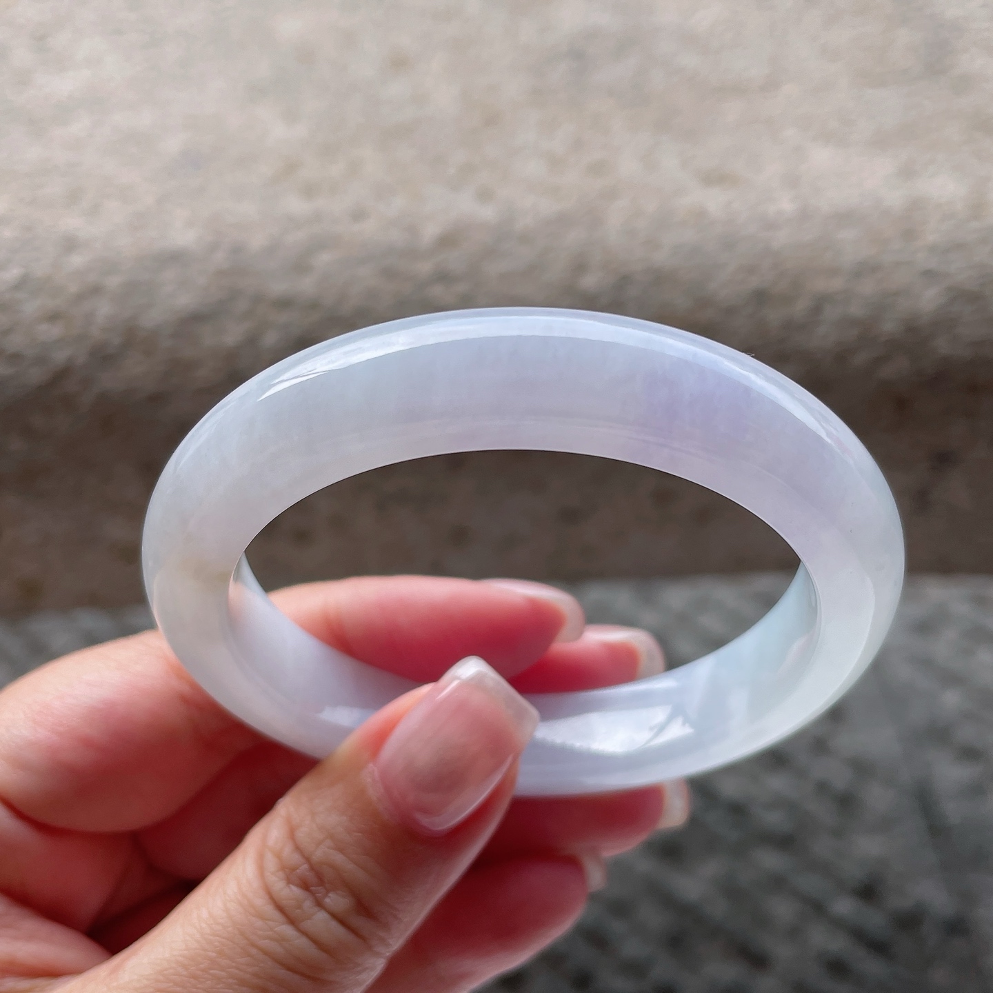 手镯正圈54 55 编码0512X10 冰润白冰，晶莹剔透，种老，细纹