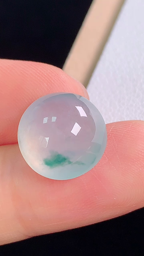 冰飘花蛋面，无裂，尺寸:12.1-7.1mm 6