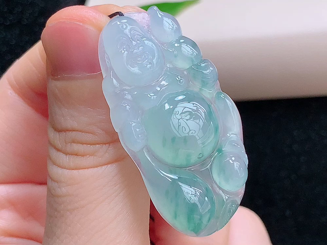 ️ 布袋佛，无裂，尺寸41.5-22.0-6.3mm，包A附证书