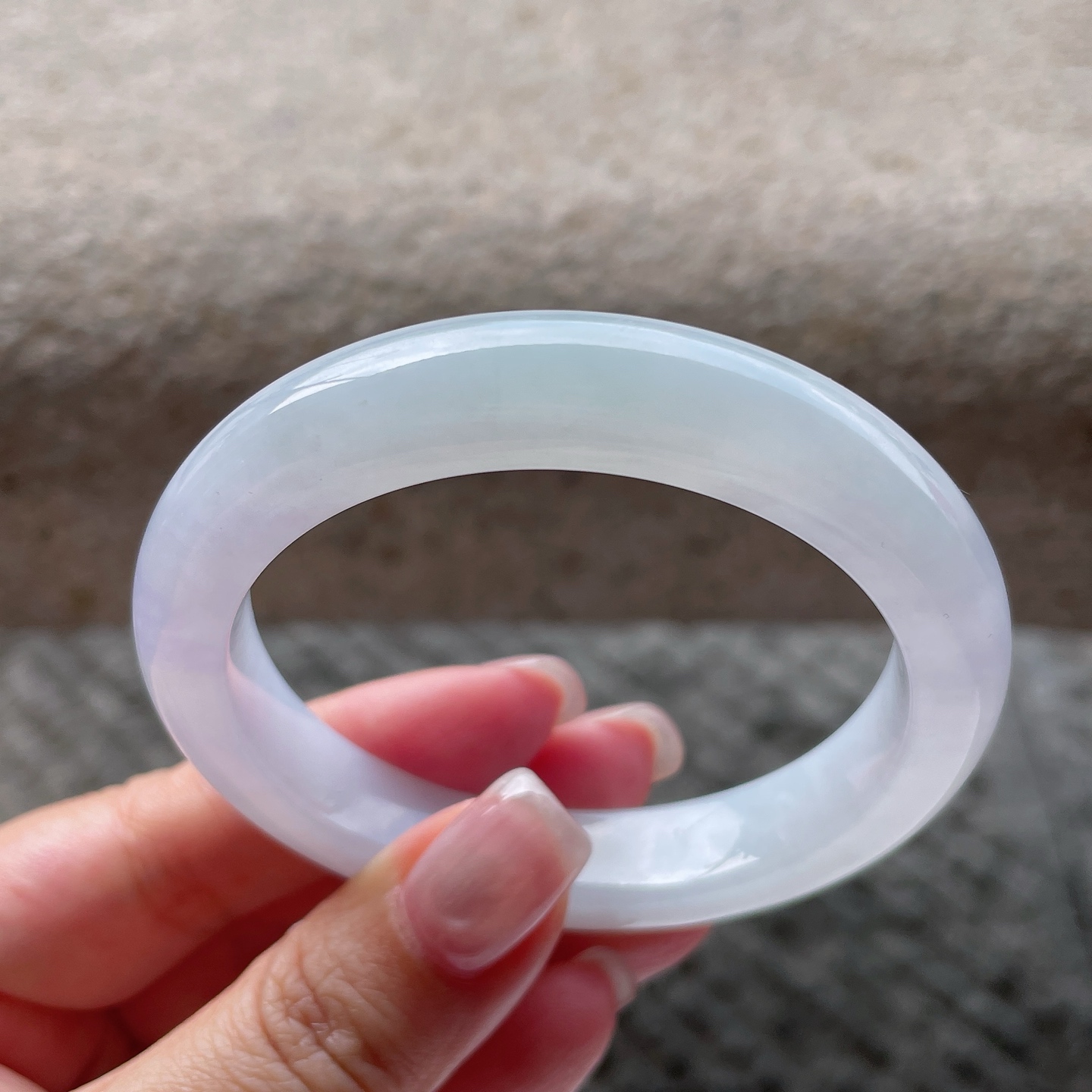 手镯正圈54 55 编码0512X10 冰润白冰，晶莹剔透，种老，细纹