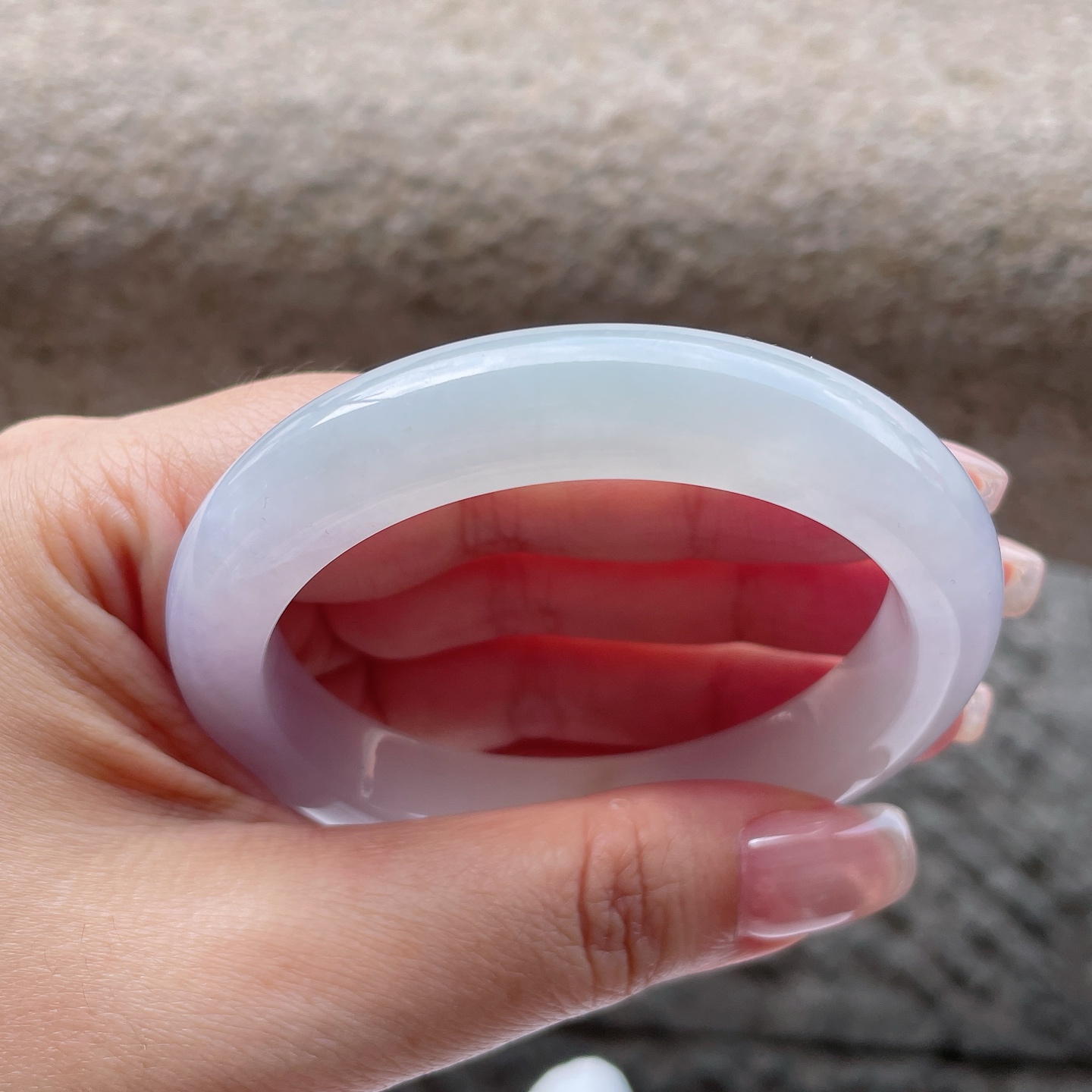 手镯正圈54 55 编码0512X10 冰润白冰，晶莹剔透，种老，细纹