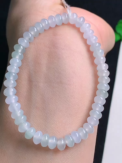  冰种算盘珠手链，，尺寸：6.1/3.8mm，颗数：36，№;y1065   09