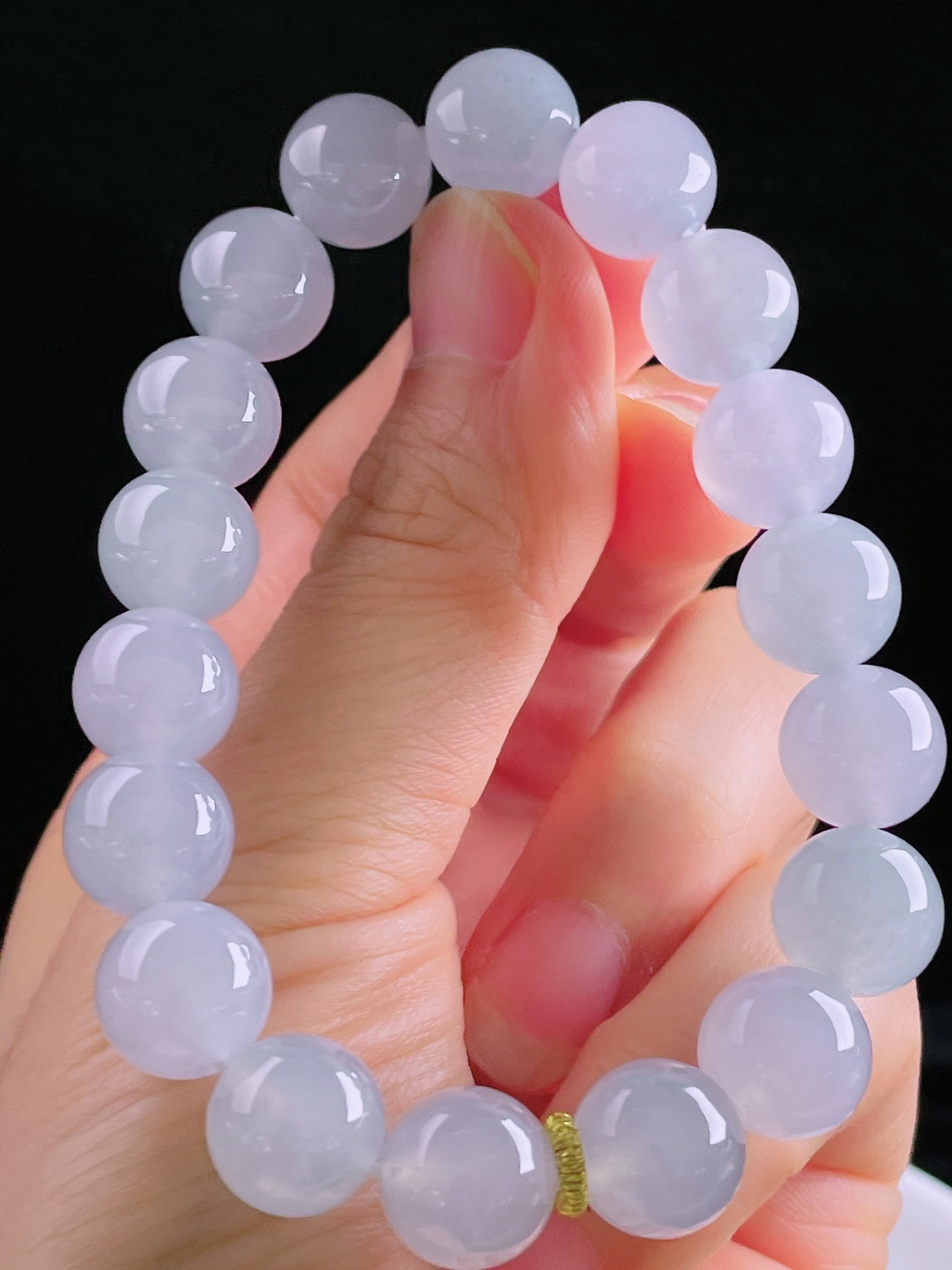 ️冰种手串，老种起光，细底通透，尺寸：11.5mm0512