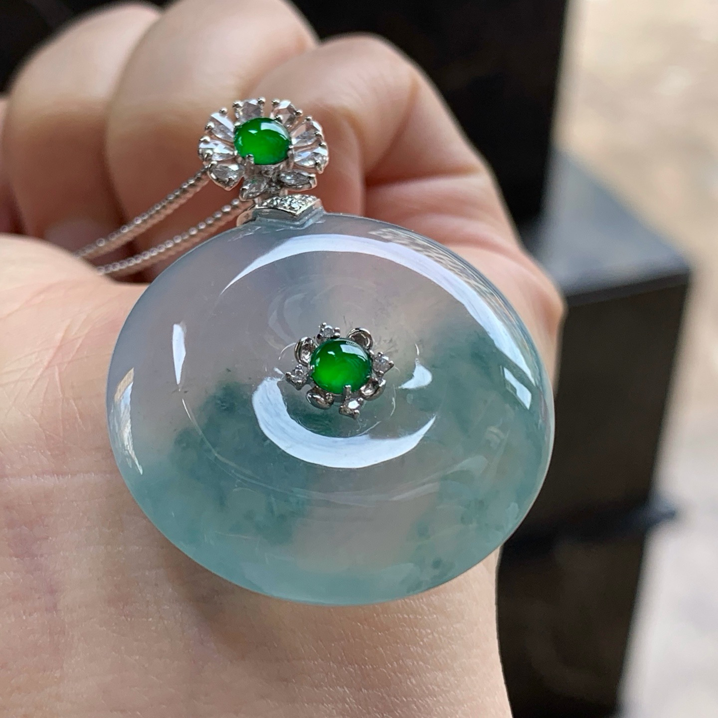 金扣飘花平安扣^_^厚实 鲜艳