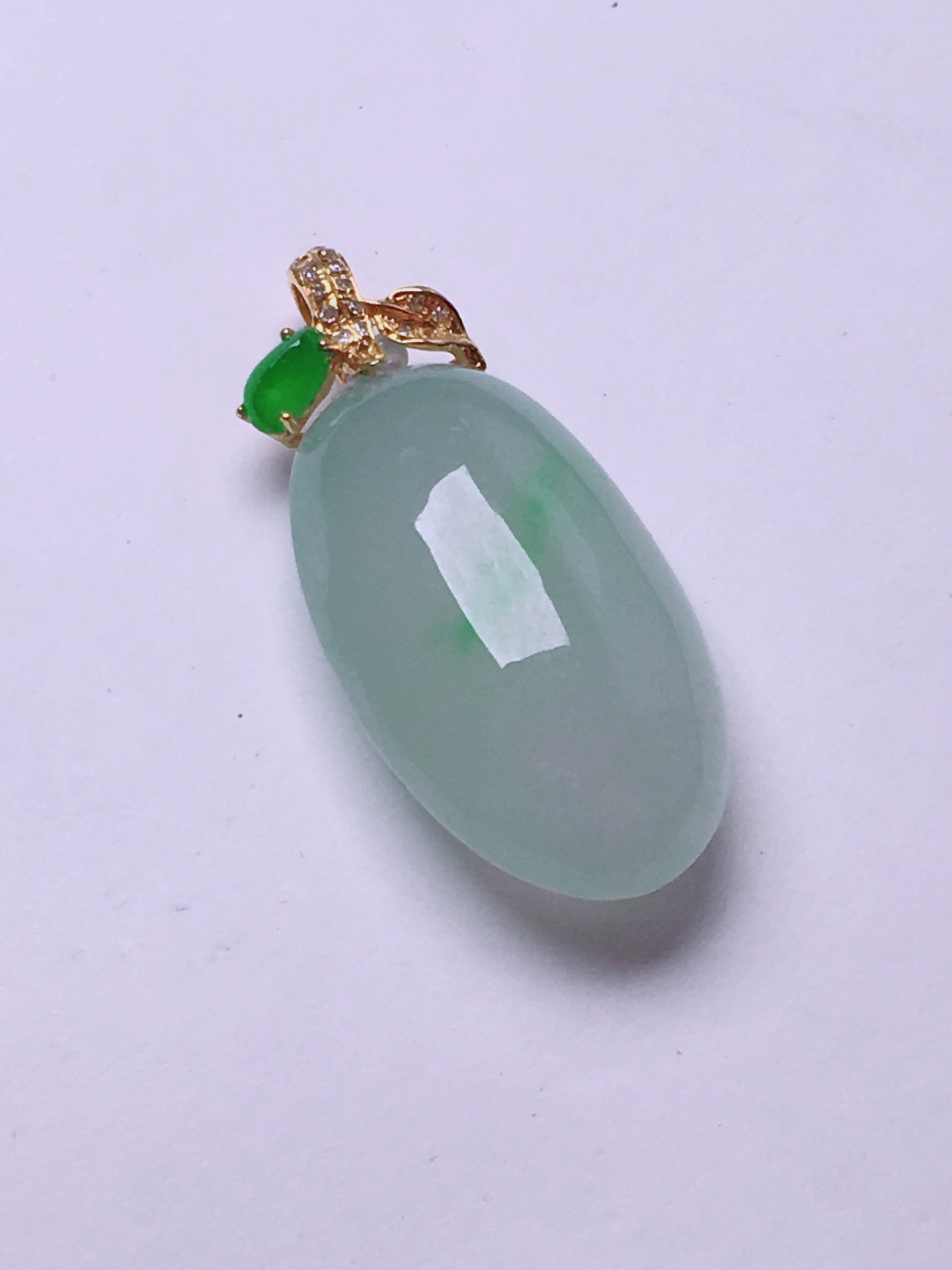 ️冰种绿福瓜吊坠，晶莹剔透，新颖时尚，无裂
