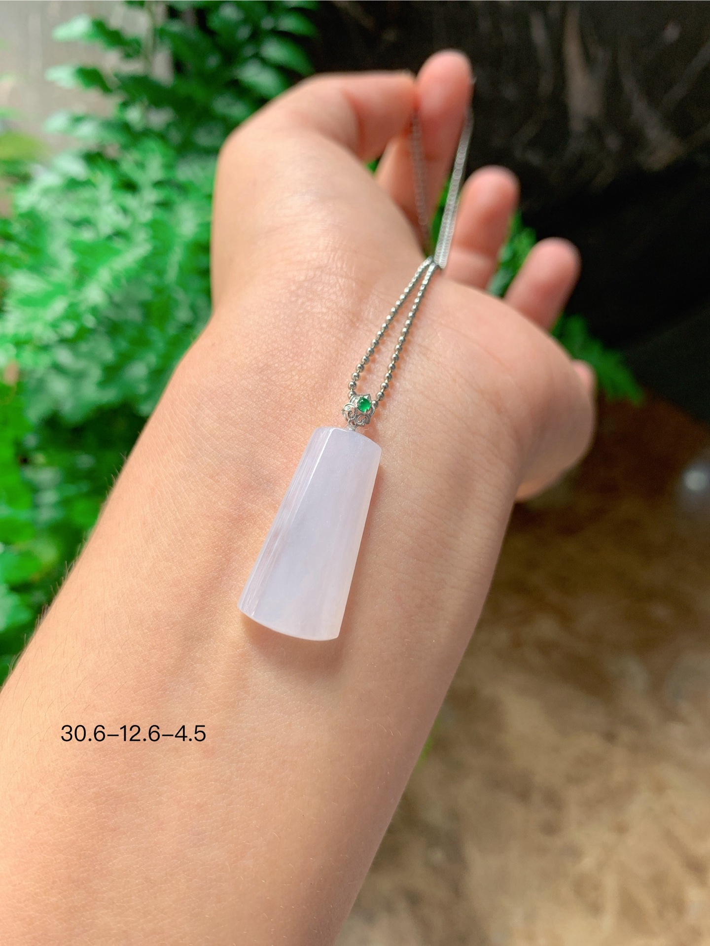 🤍糯冰·无事牌 极简治愈的糯冰纯净无事牌，低调耐看，越戴越润，30.6-12.6-4.5