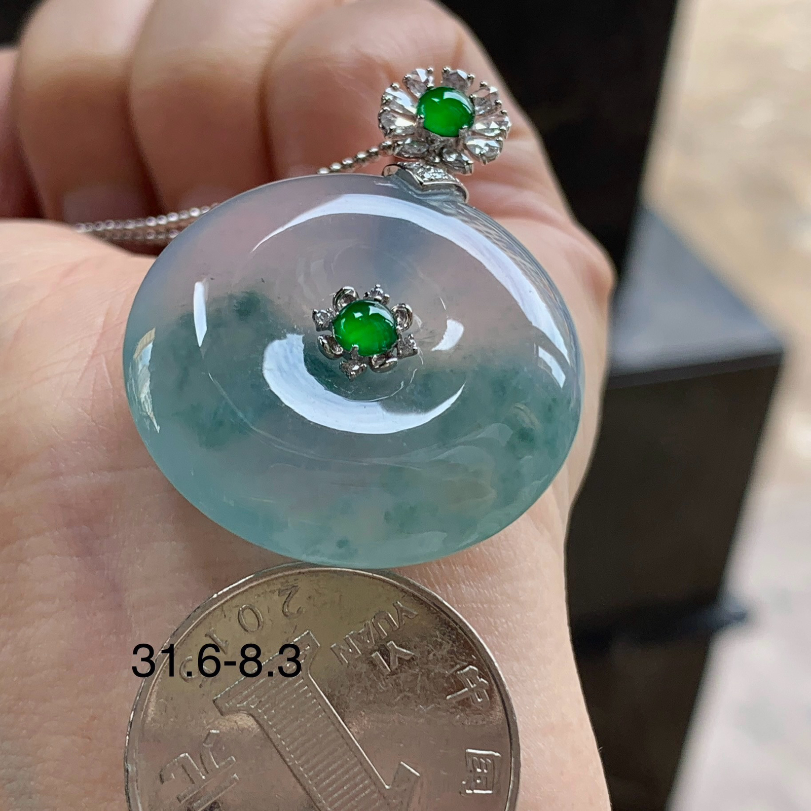 金扣飘花平安扣^_^厚实 鲜艳