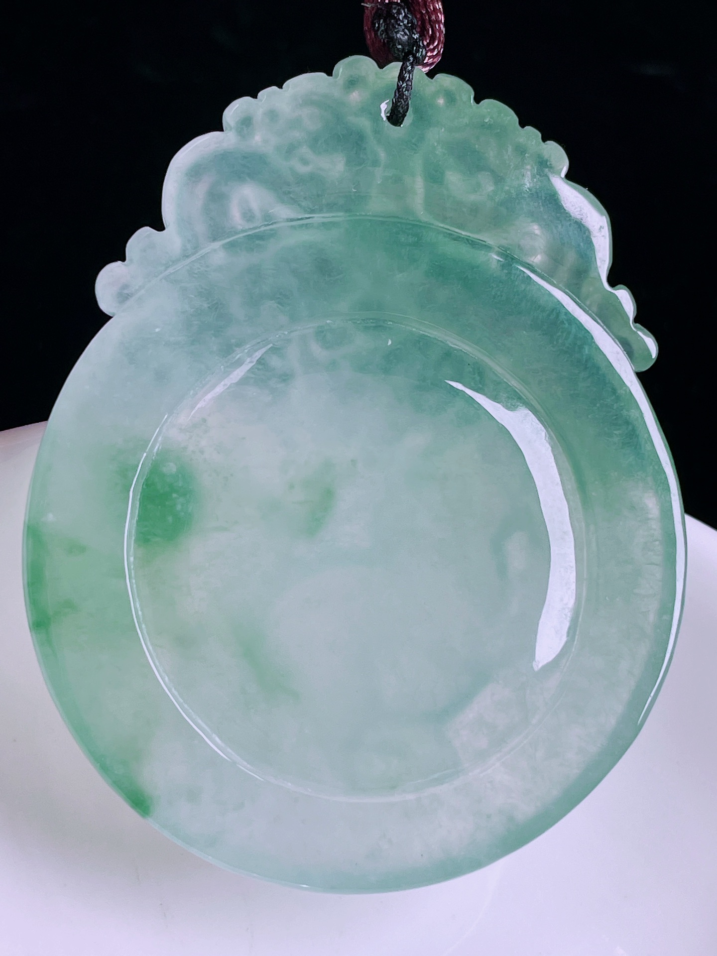 ️冰种鼠牌，老种起光，细底通透，尺寸：44.2/34.8/6mm0512