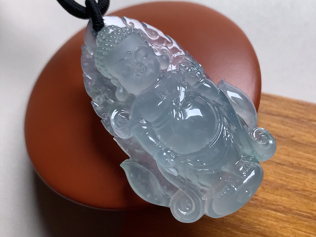 ️ 指天指地，雕工细致入微栩栩如生，品相厚实无裂，尺寸46.7*29*12