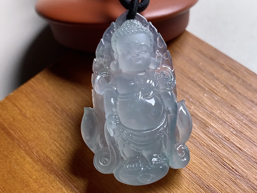 ️ 指天指地，雕工细致入微栩栩如生，品相厚实无裂，尺寸46.7*29*12