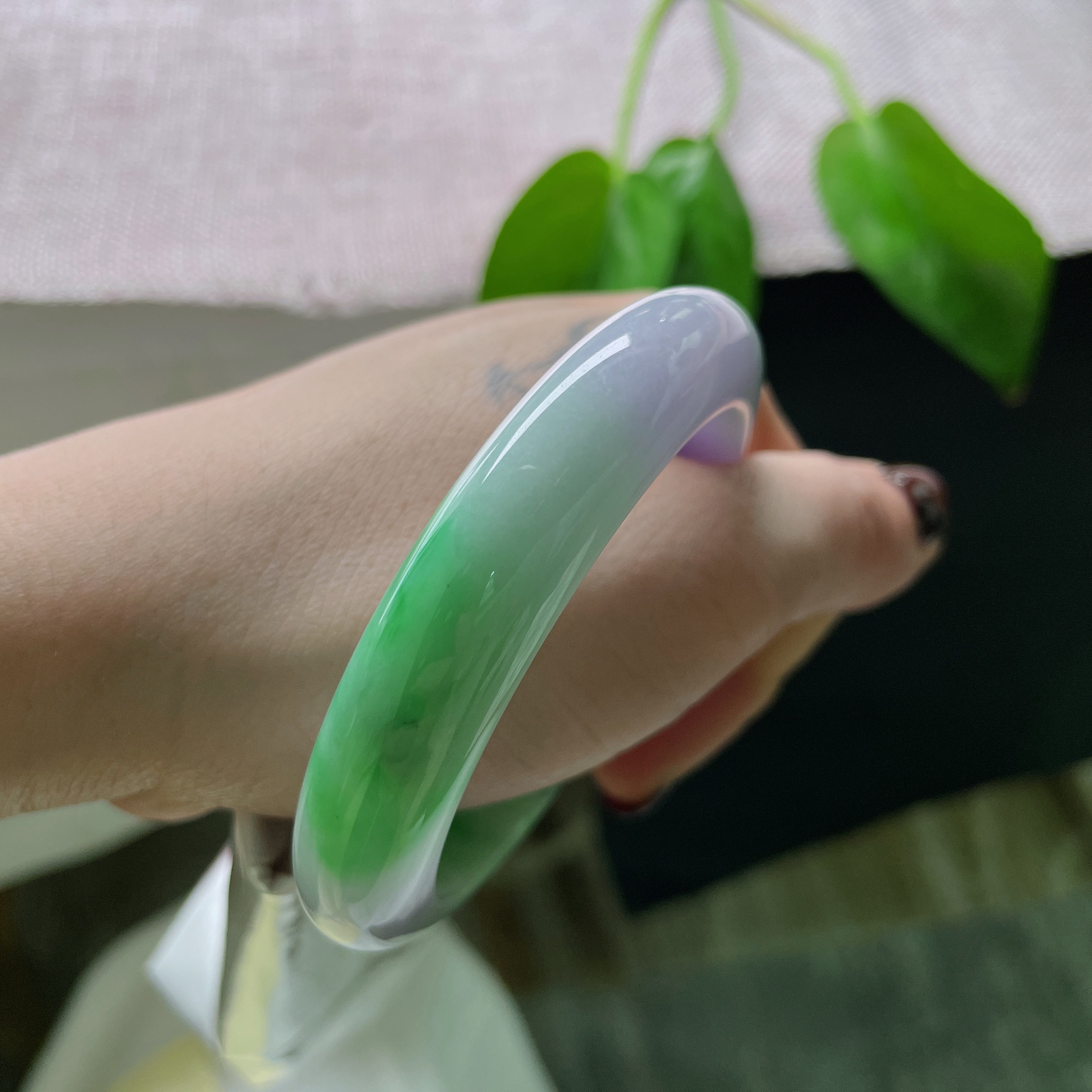 54.7/12.5/9.1，春彩正圈，色彩斑斓，诉说“紫气东来，绿意满怀”的双倍福运与绚烂。ss52596a..