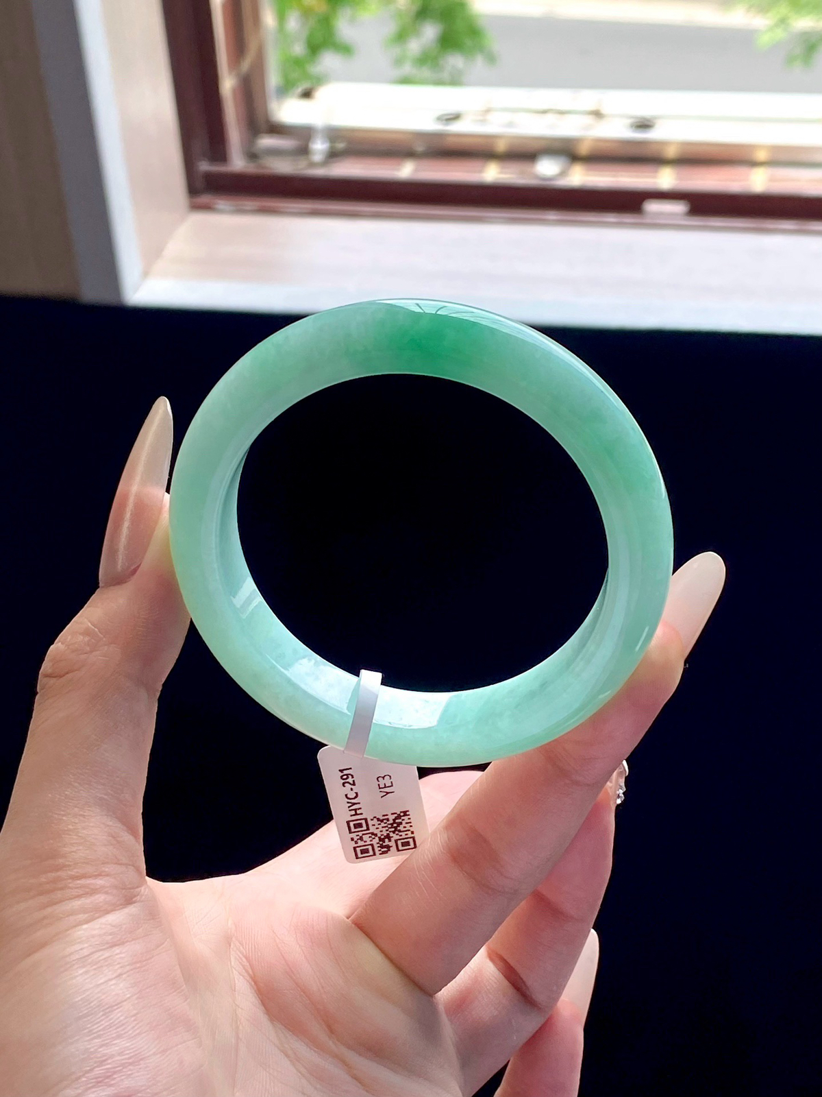 苹果绿正圈成品（内侧细纹不扣）
⭕️56.7-12.2-9.2