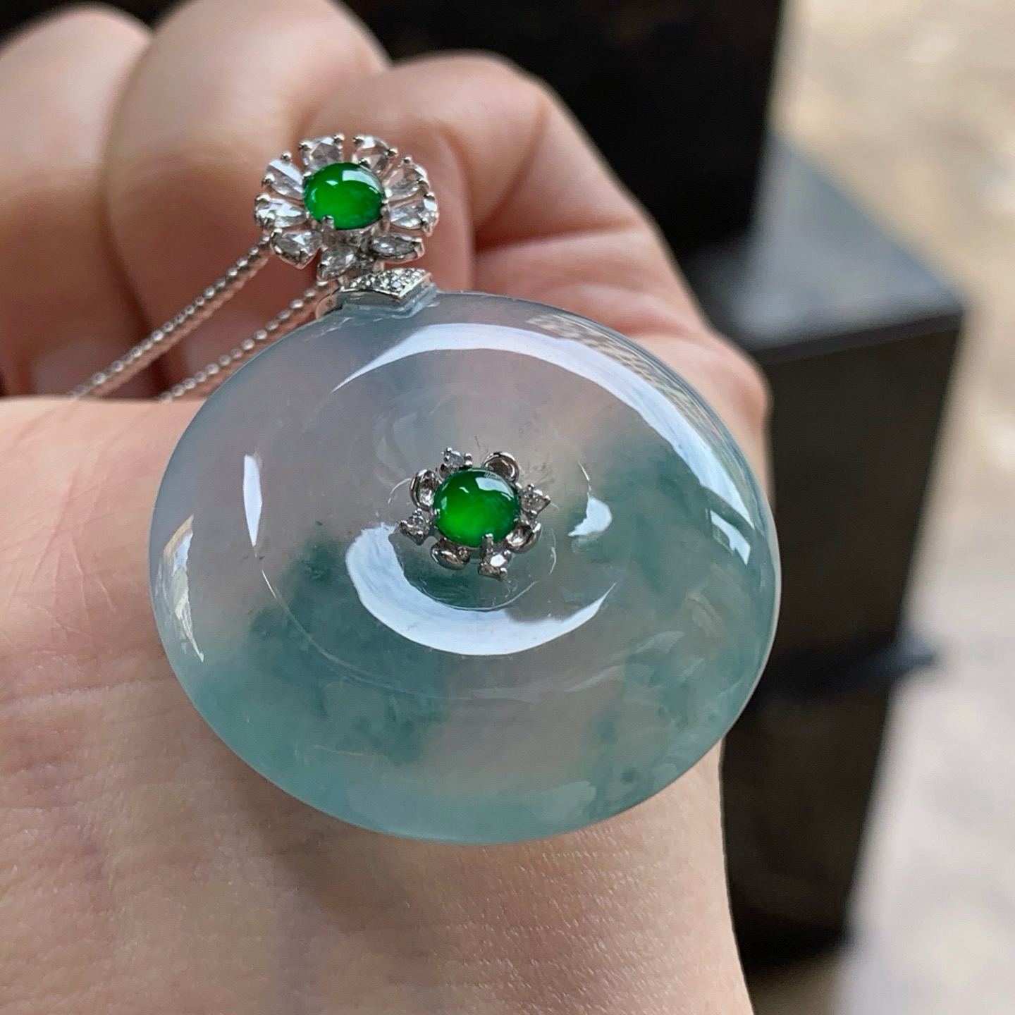 金扣飘花平安扣^_^厚实 鲜艳