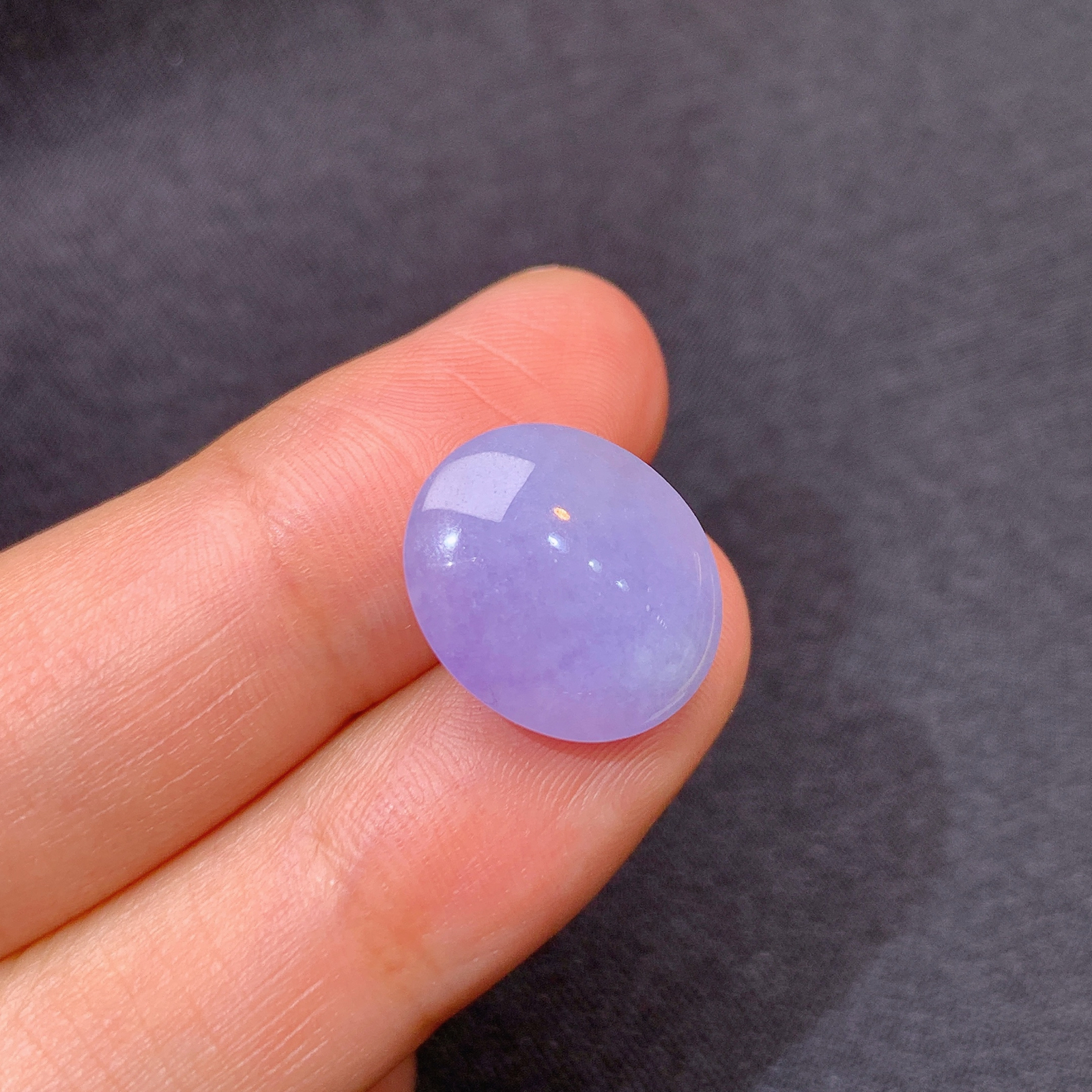 紫罗兰蛋面，镶嵌佳品，冰润鲜艳，种水足，Quq 尺寸14.6*12.3*6