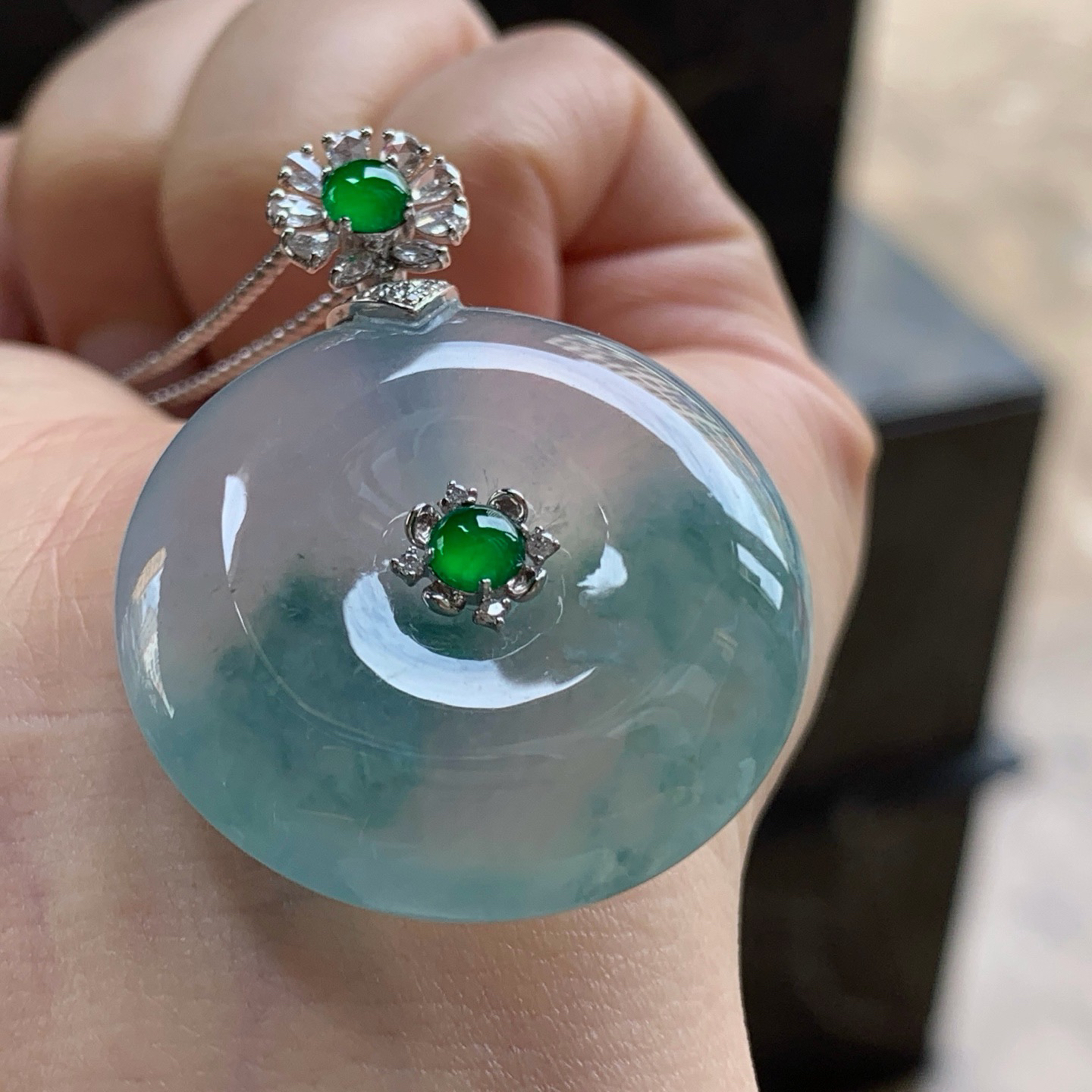 金扣飘花平安扣^_^厚实 鲜艳