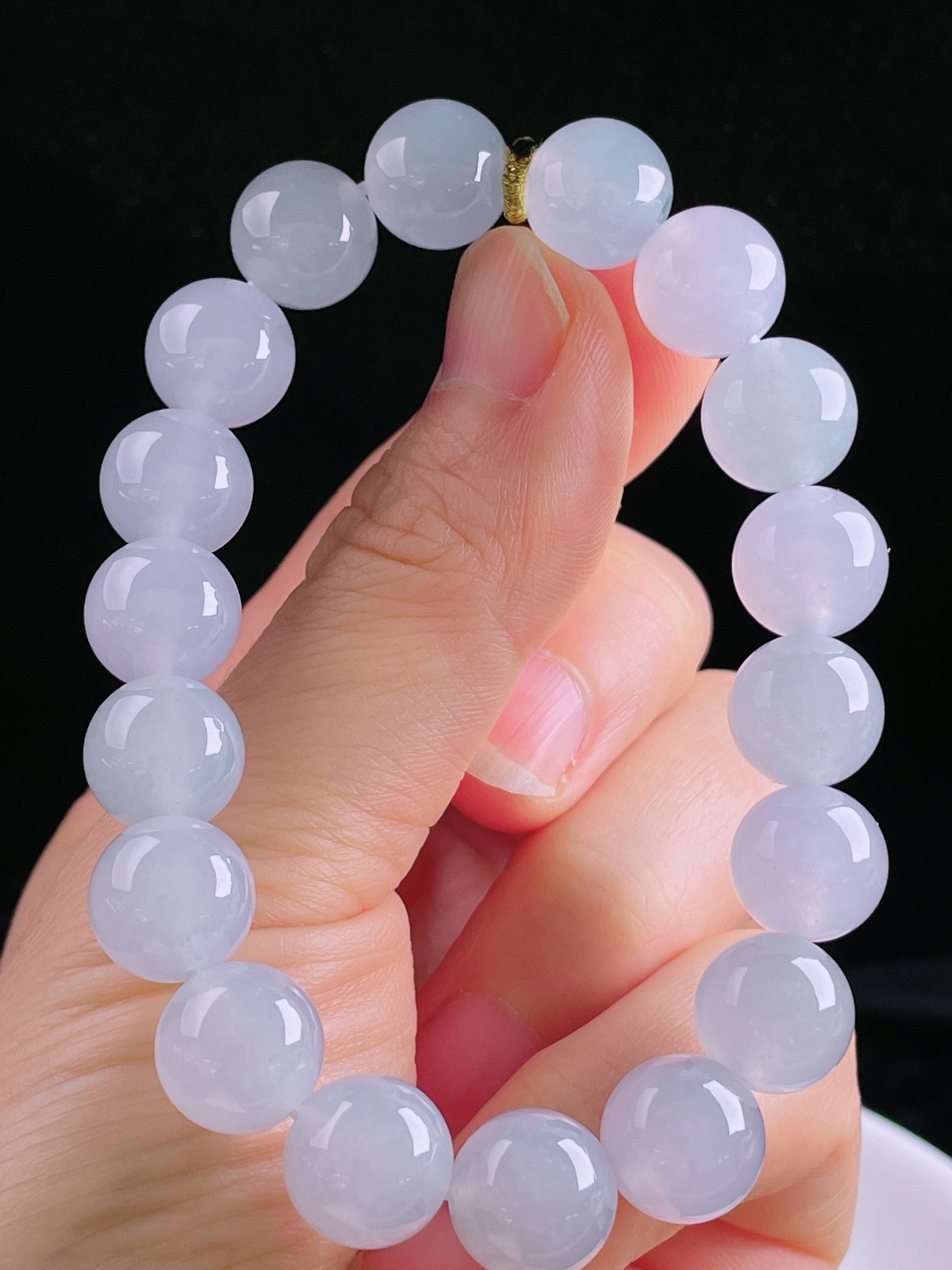 ️冰种手串，老种起光，细底通透，尺寸：11.5mm0512