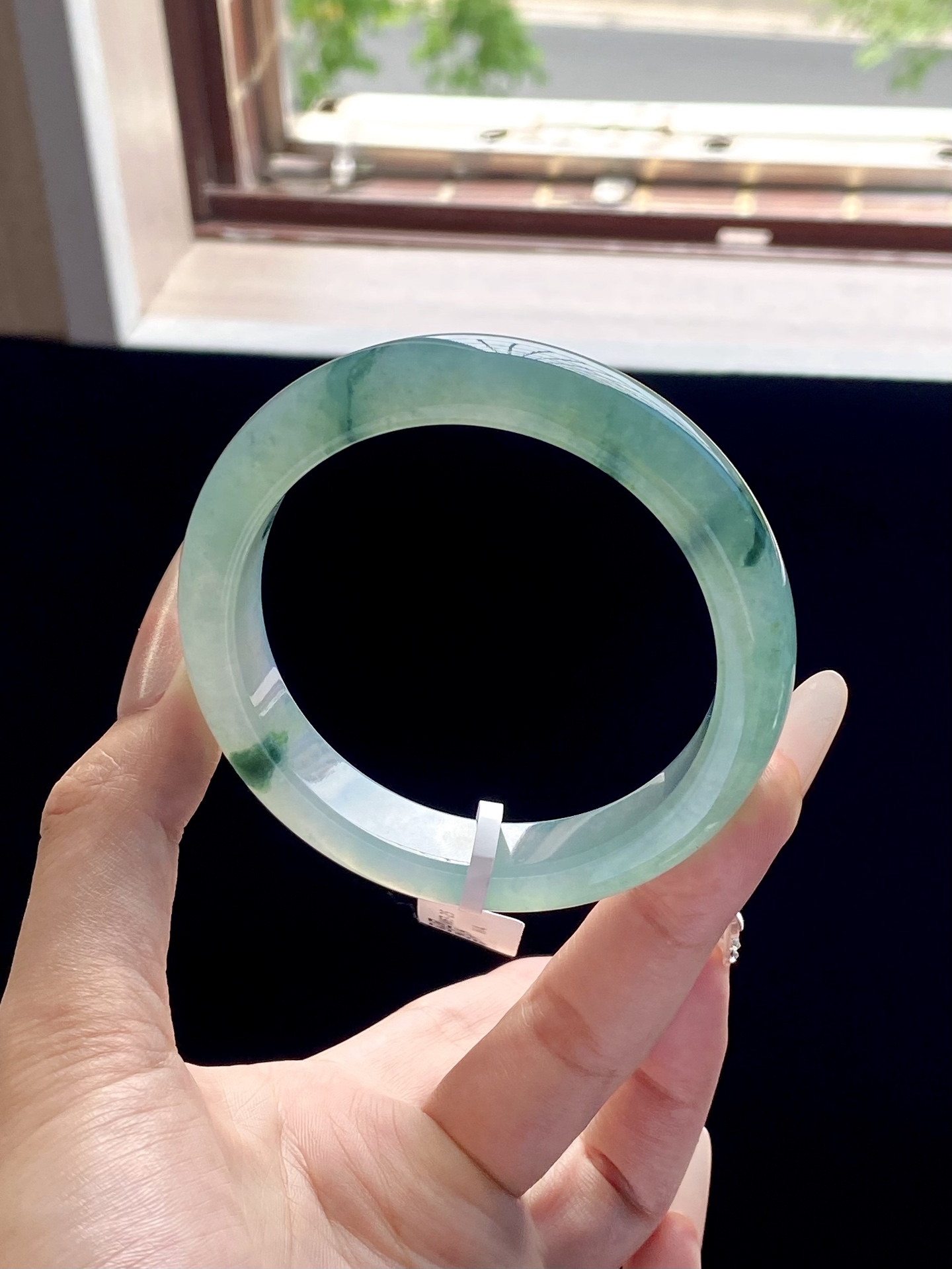 大圈口冰蓝飘花正圈成品（无裂） M63-25 ⭕️60.5-13-9