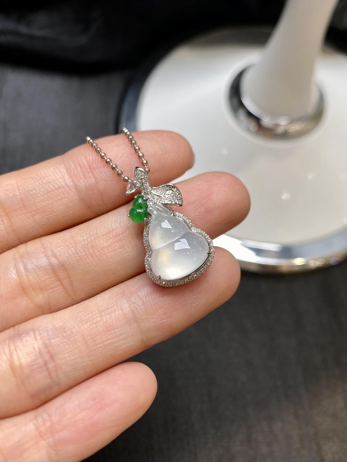 福利（不议） 高冰炸光葫芦吊坠·金 整·23.3-13.4-9.6mm 裸·14-11.1-4.7mm