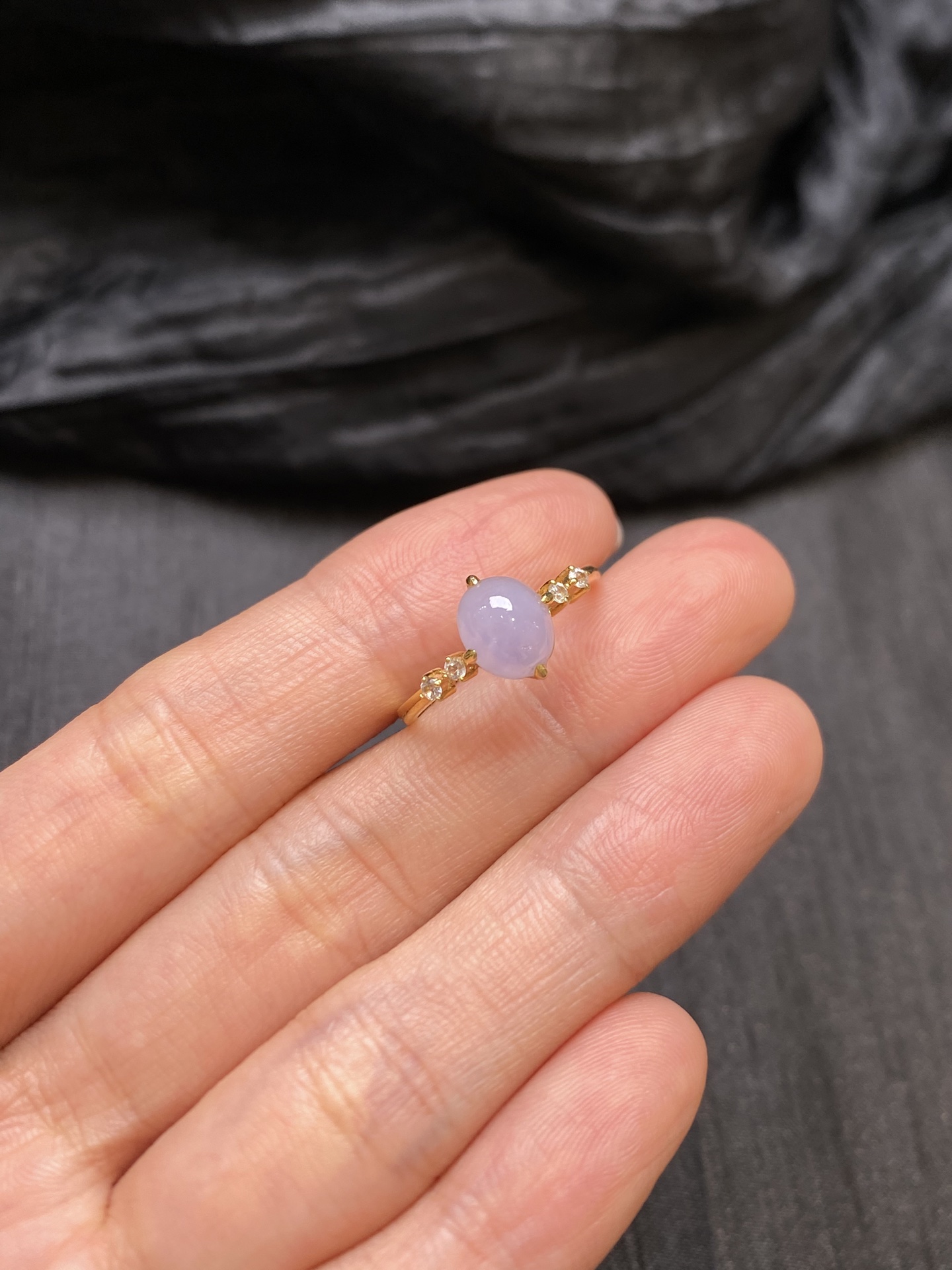 福利 冰蛋面戒指·金 裸·7.6-6.7-3.6mm