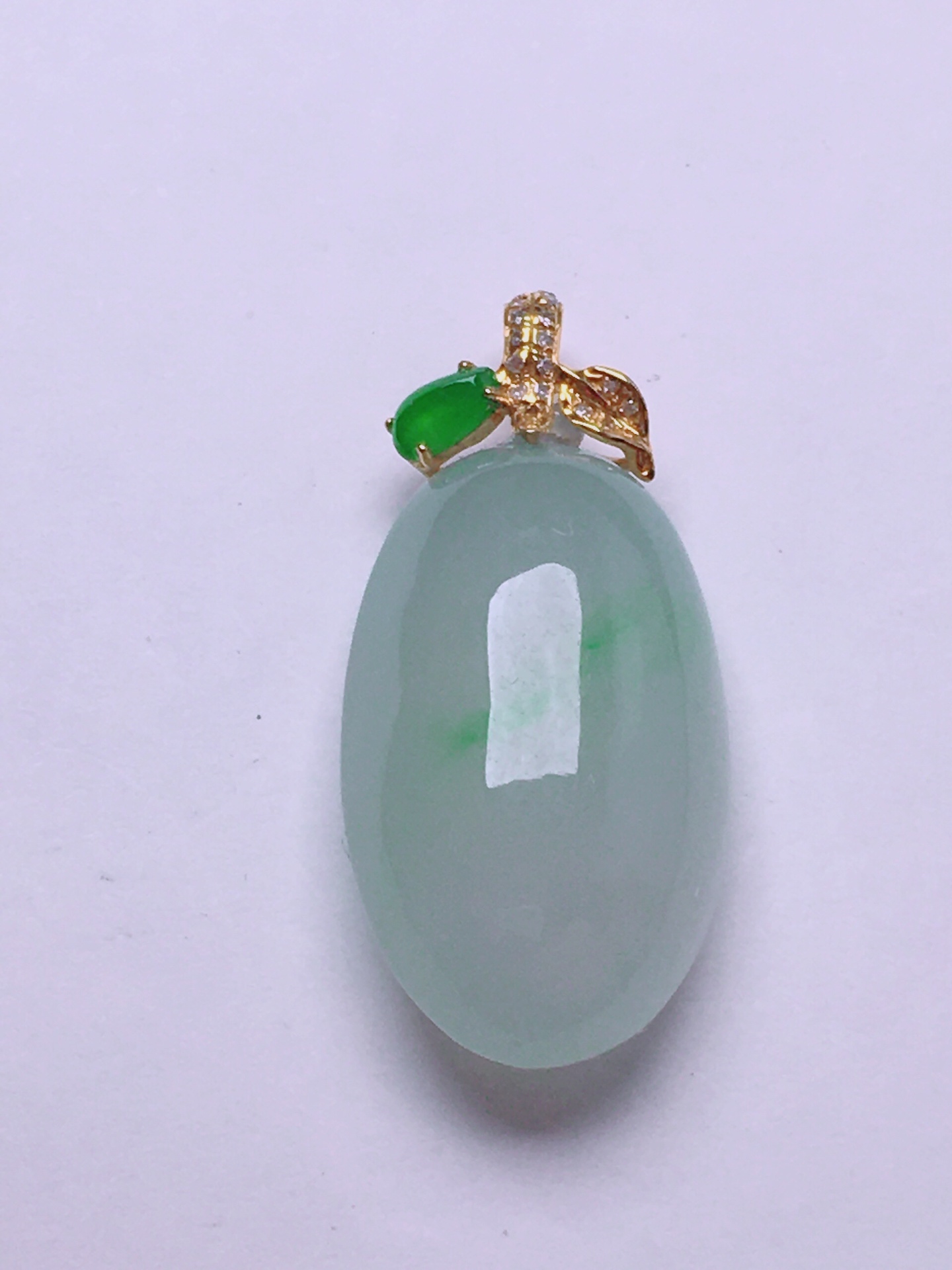 ️冰种绿福瓜吊坠，晶莹剔透，新颖时尚，无裂