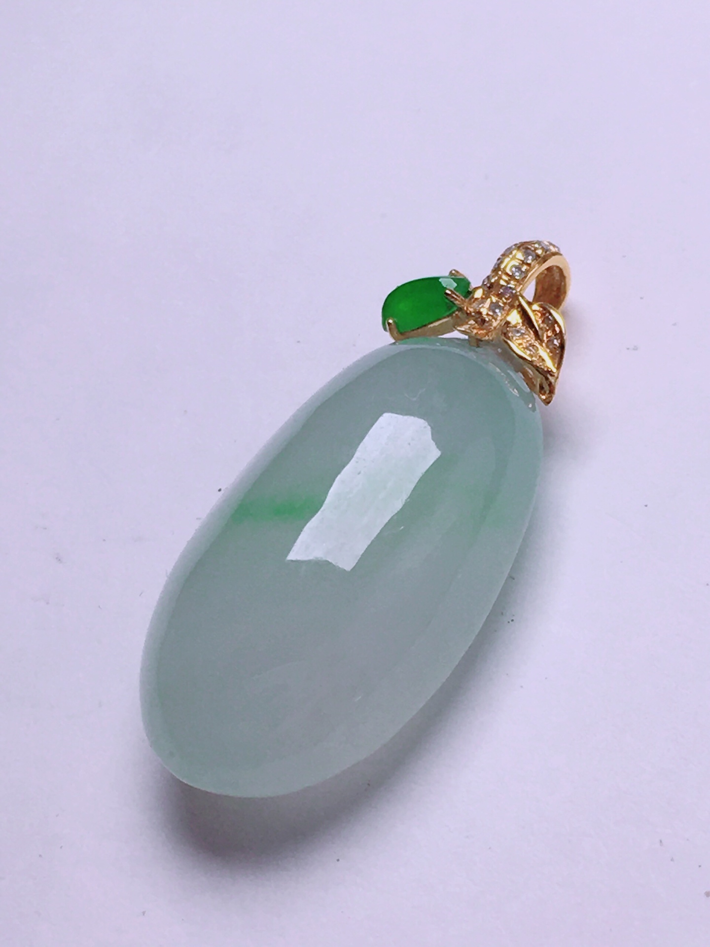 ️冰种绿福瓜吊坠，晶莹剔透，新颖时尚，无裂