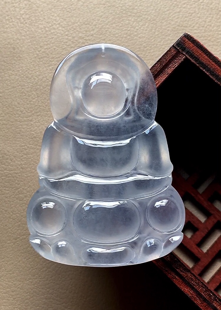 ️ 玻璃种观音 极具质量感胶感十足，观音妙相慈悲为怀，品相，无裂尺寸48.5*33*6.3