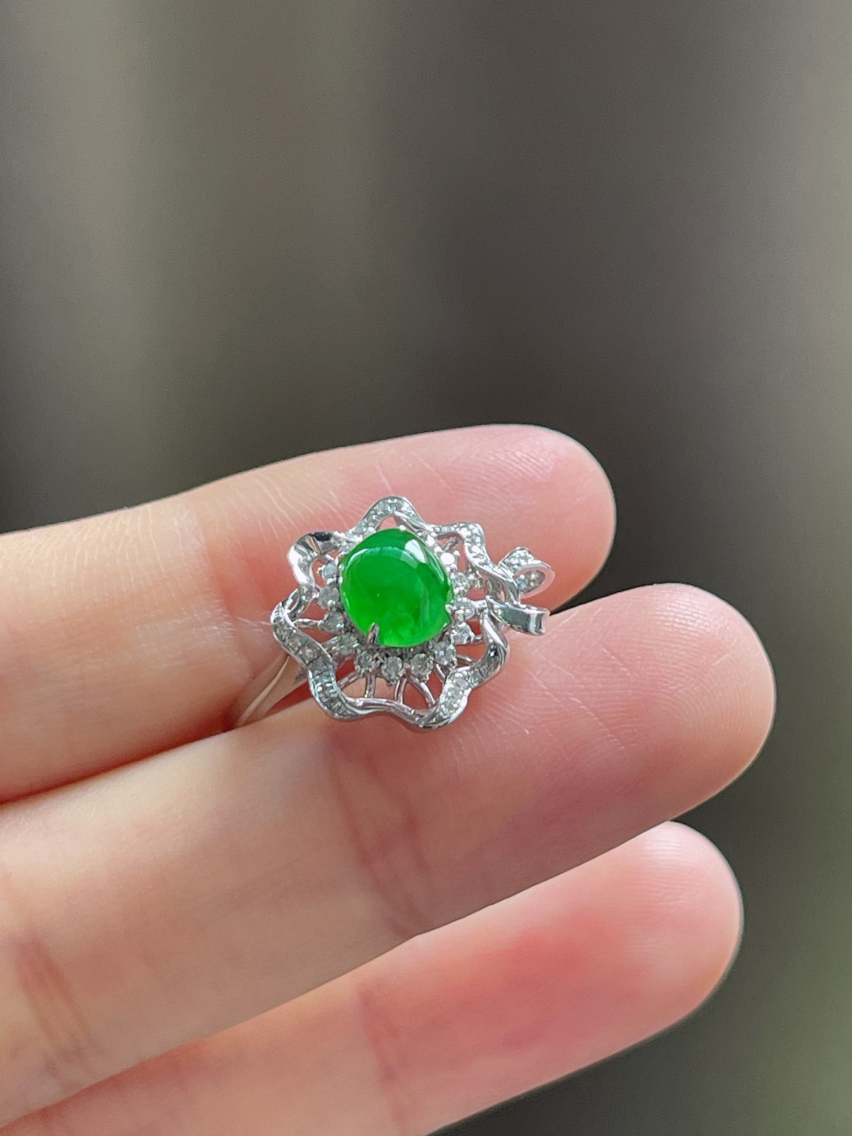 18k金 翡翠戒指