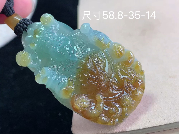 ️ 冰飘黄财神爷, 老坑冰透 种老水足 水润光泽, 性比高 无裂, 尺寸看图
