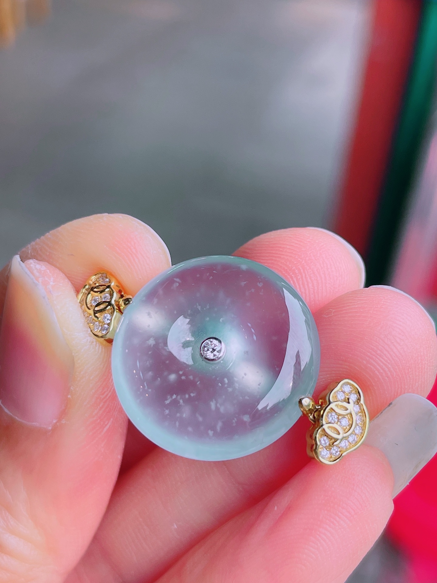 ️平安扣吊坠，晶莹剔透，新颖时尚，无裂，20-5.5