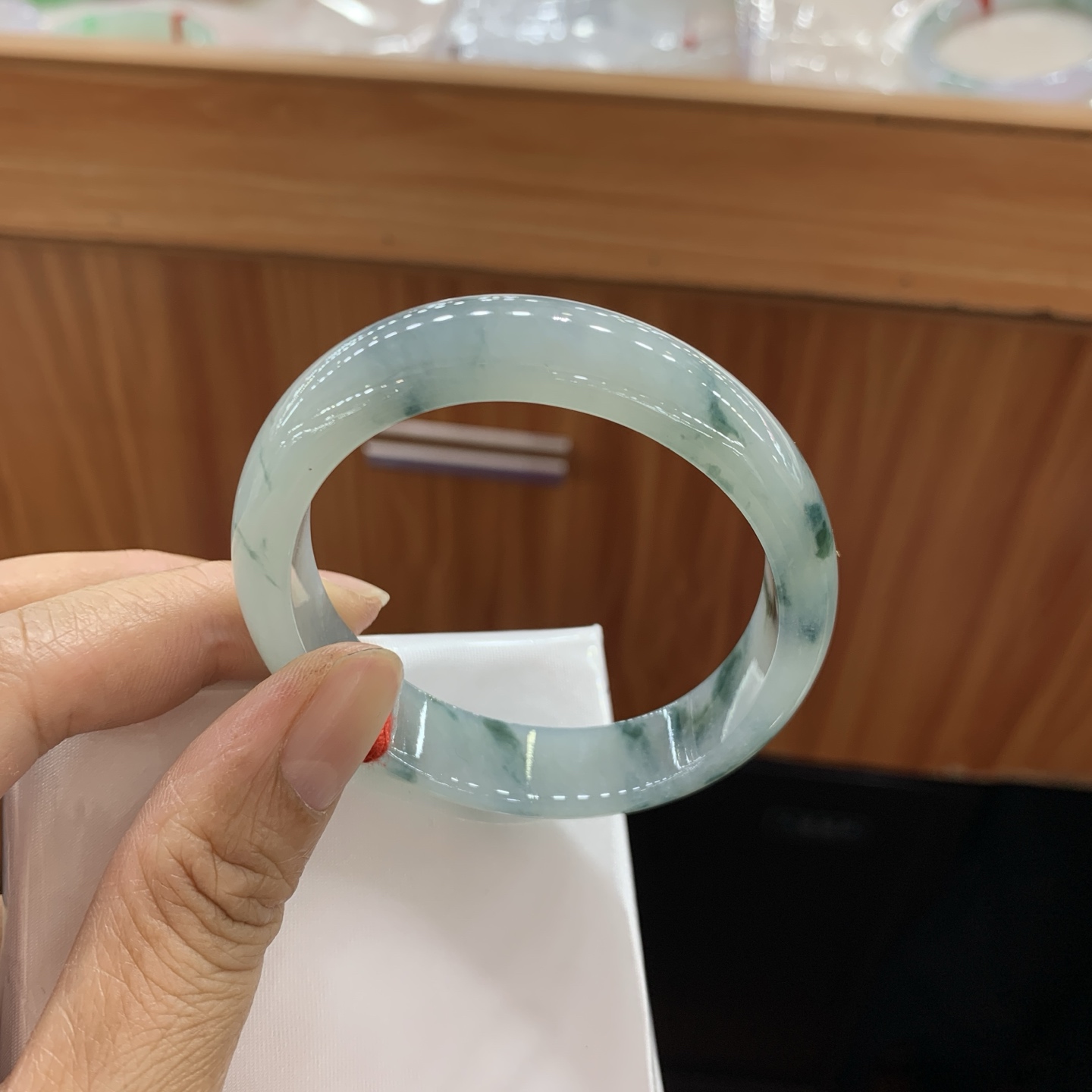 051215FN 飘花贵妃翡翠手镯 56-50-12.5-7
