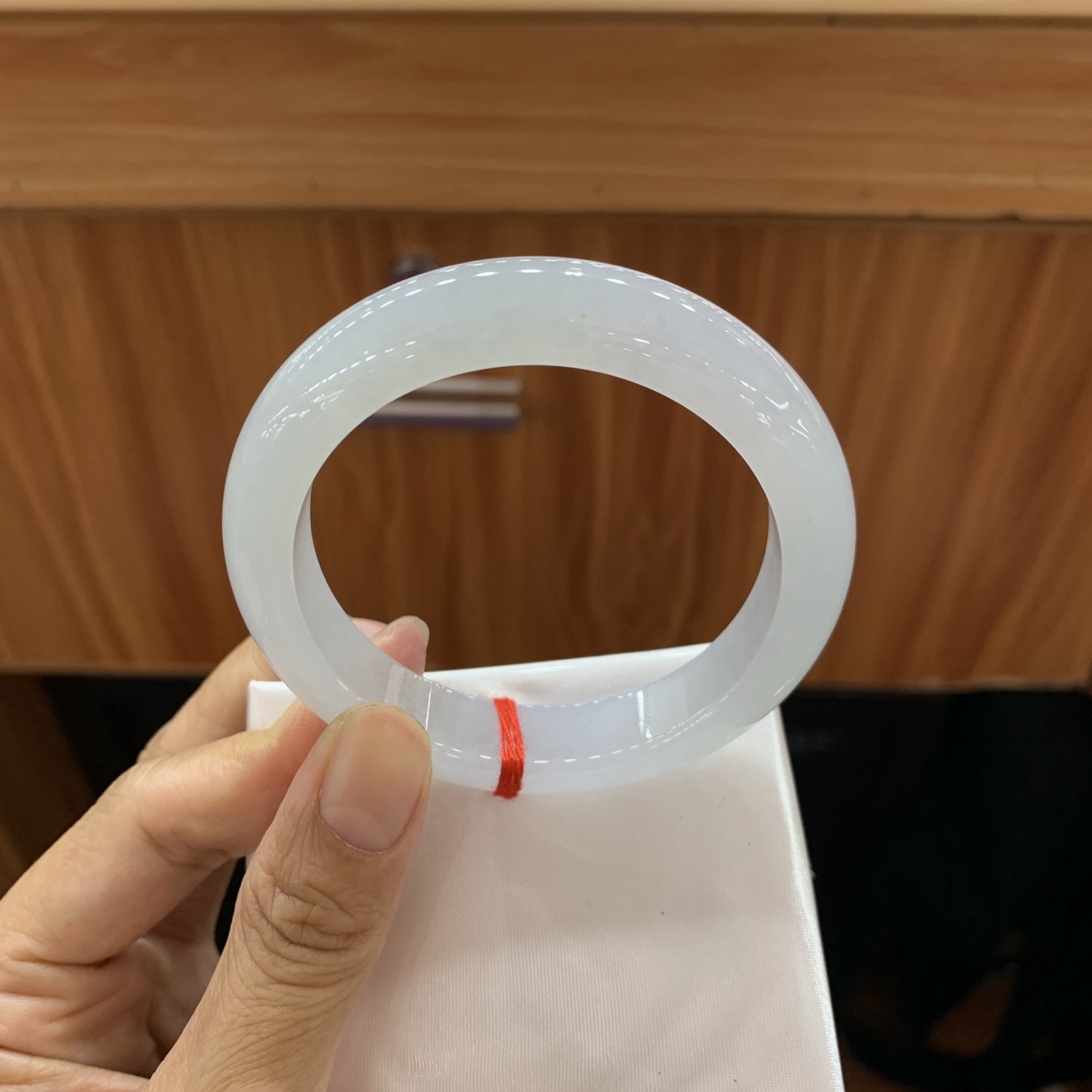 051219MMJ 冰底色正圈翡翠手镯 56.2-12.4-9.2