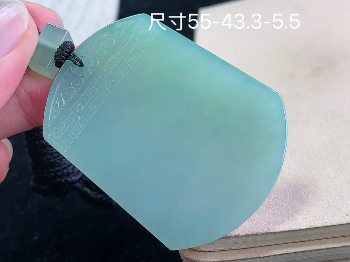 ️ 冰底色仿古牌 老坑冰透 种老水足 水润光泽 性比高 无裂, 尺寸看图 55-43.3-5.5