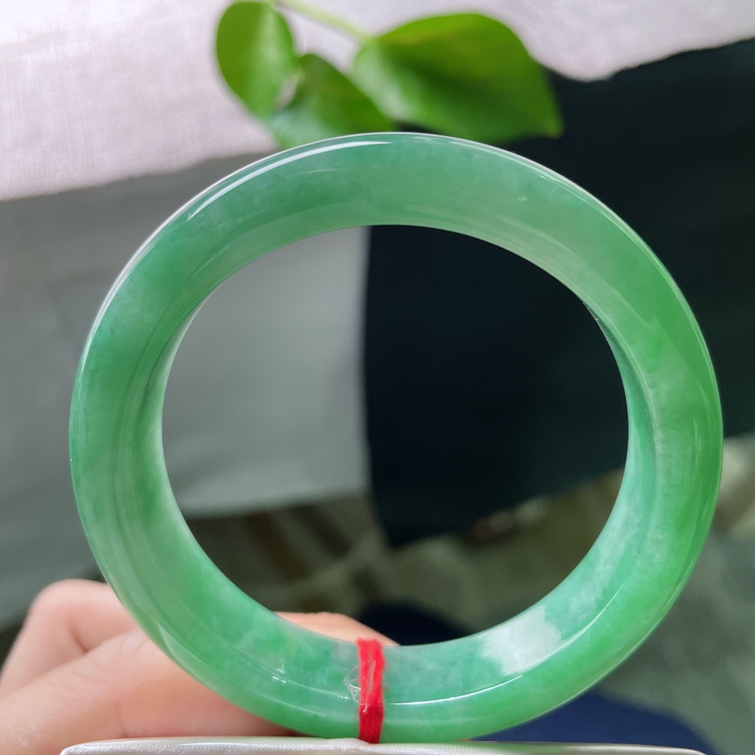 56.2/12.5/8.6，满绿正圈，水润，细腻，绿意绵延，福气满满，一点皮纹，ss55331a