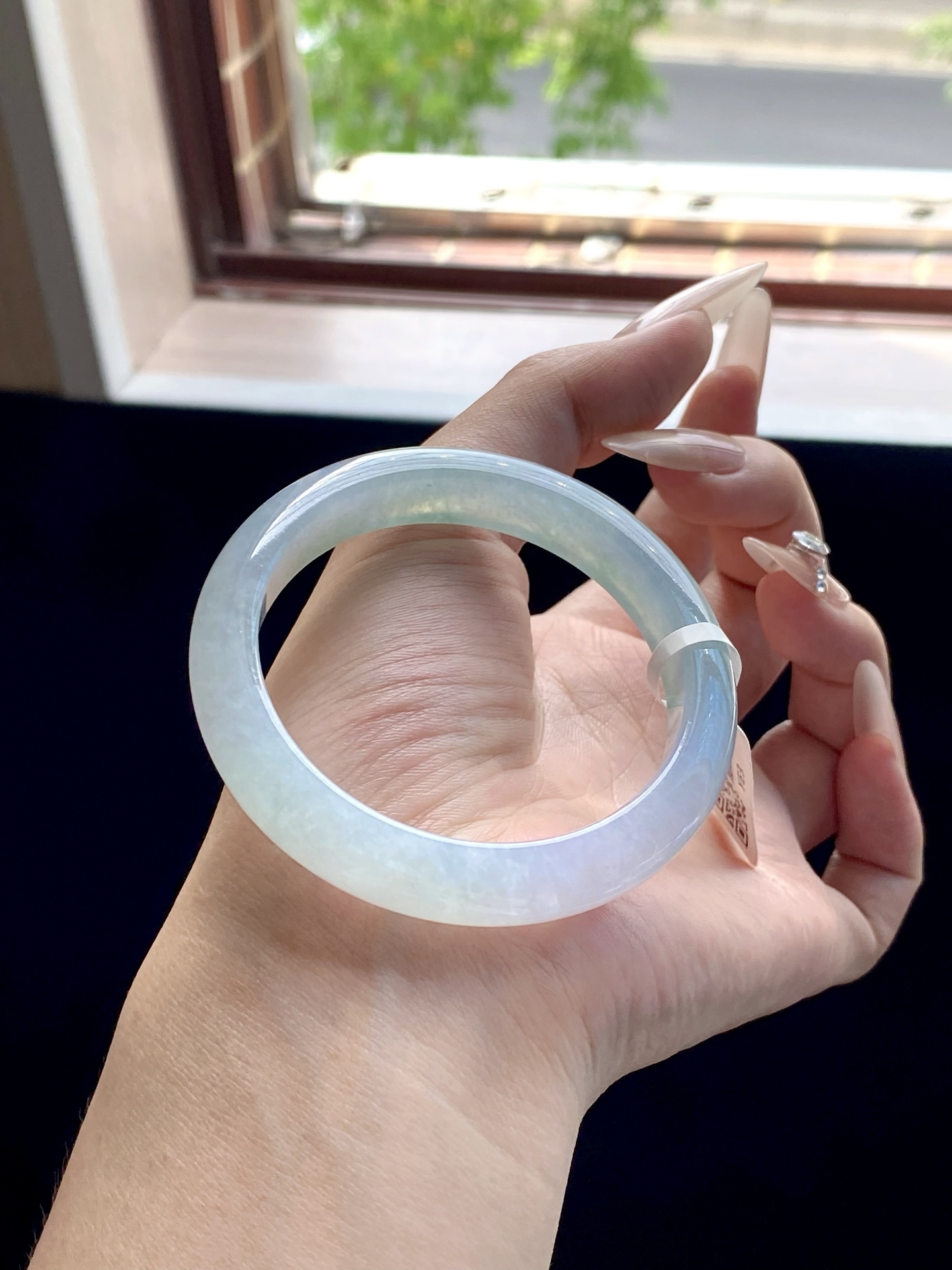 小圈口冰晴蓝正圈成品（冰纹不扣） HYY-4976 ⭕️53-10.5-8