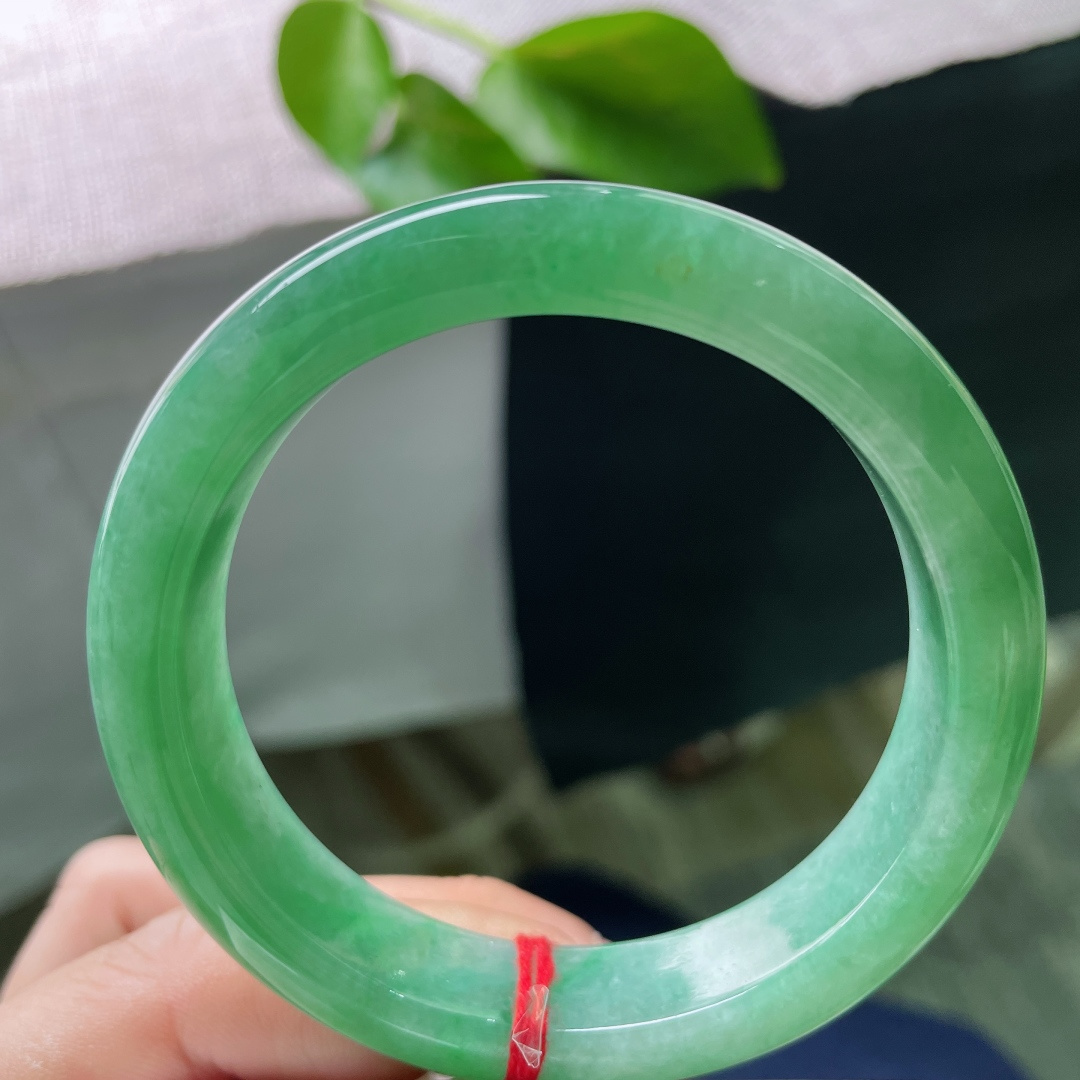 56.2/12.5/8.6，满绿正圈，水润，细腻，绿意绵延，福气满满，一点皮纹，ss55331a