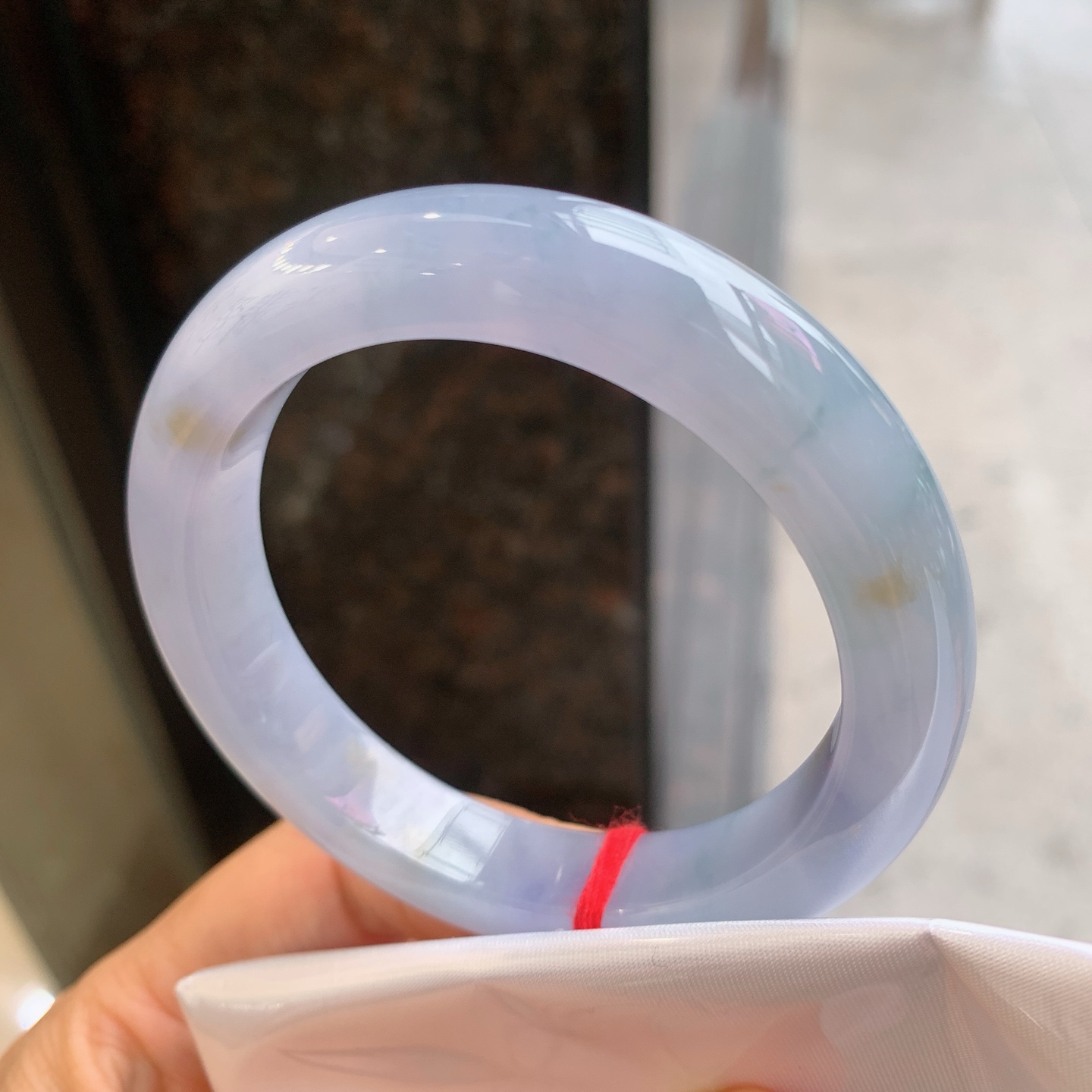 正圈蓝紫飘花 微细纹 尺寸：53.3/11.3/9 细腻