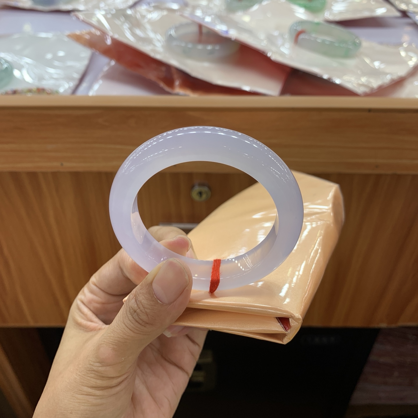 冰紫正圈翡翠手镯 52.4-12-9