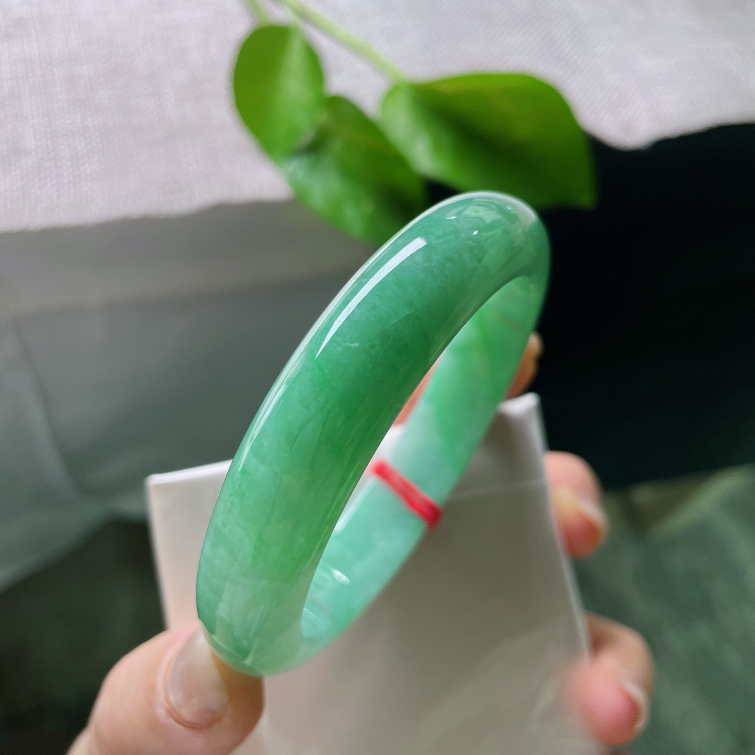 56.2/12.5/8.6，满绿正圈，水润，细腻，绿意绵延，福气满满，一点皮纹，ss55331a