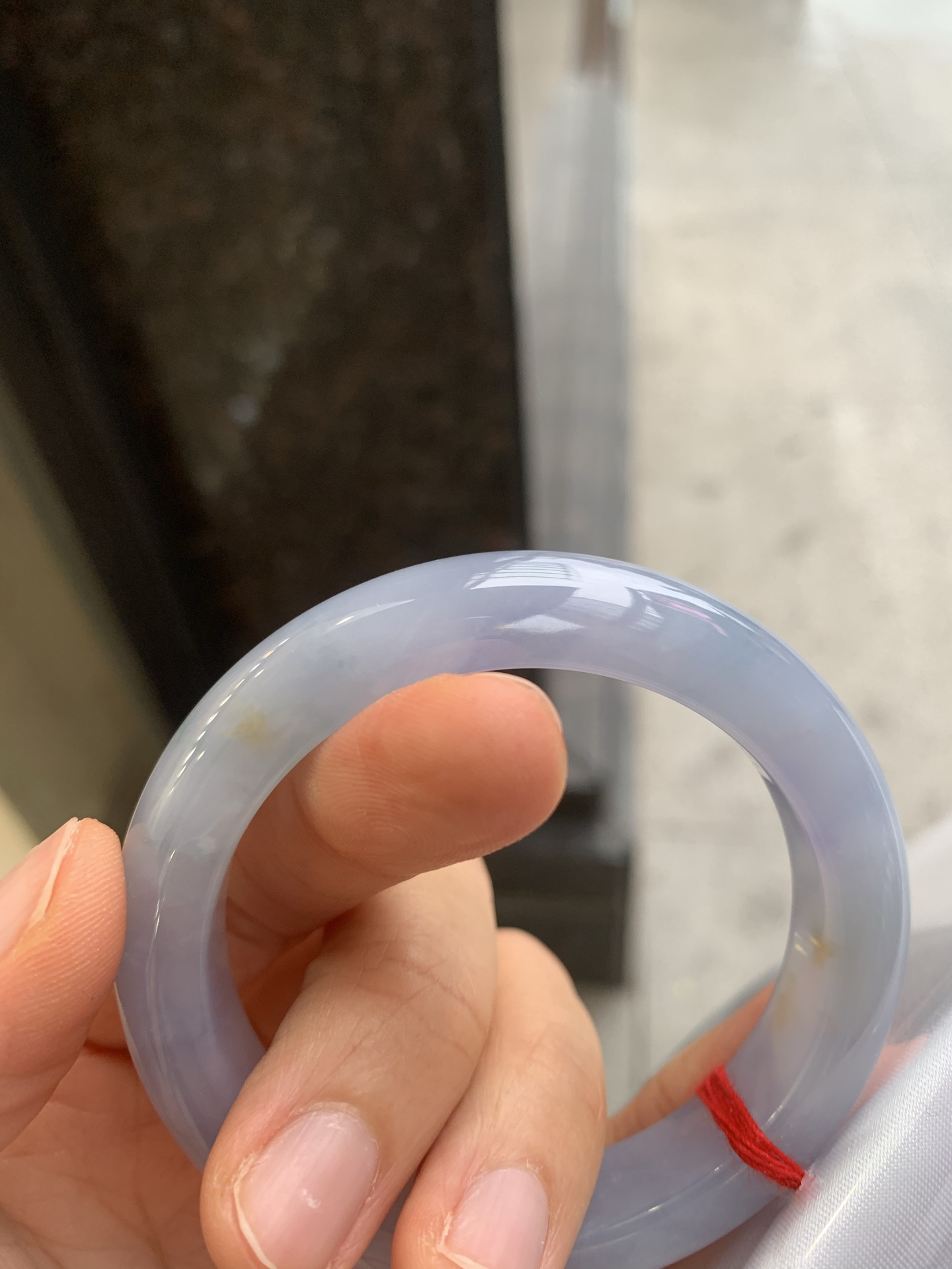 正圈蓝紫飘花 微细纹 尺寸：53.3/11.3/9 细腻