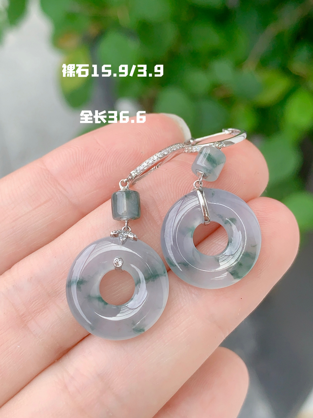 ️小清新呀～冰飘花甜甜圈耳环，15.9/9.9/3.9