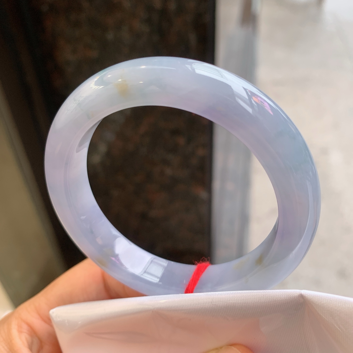 正圈蓝紫飘花 微细纹 尺寸：53.3/11.3/9 细腻