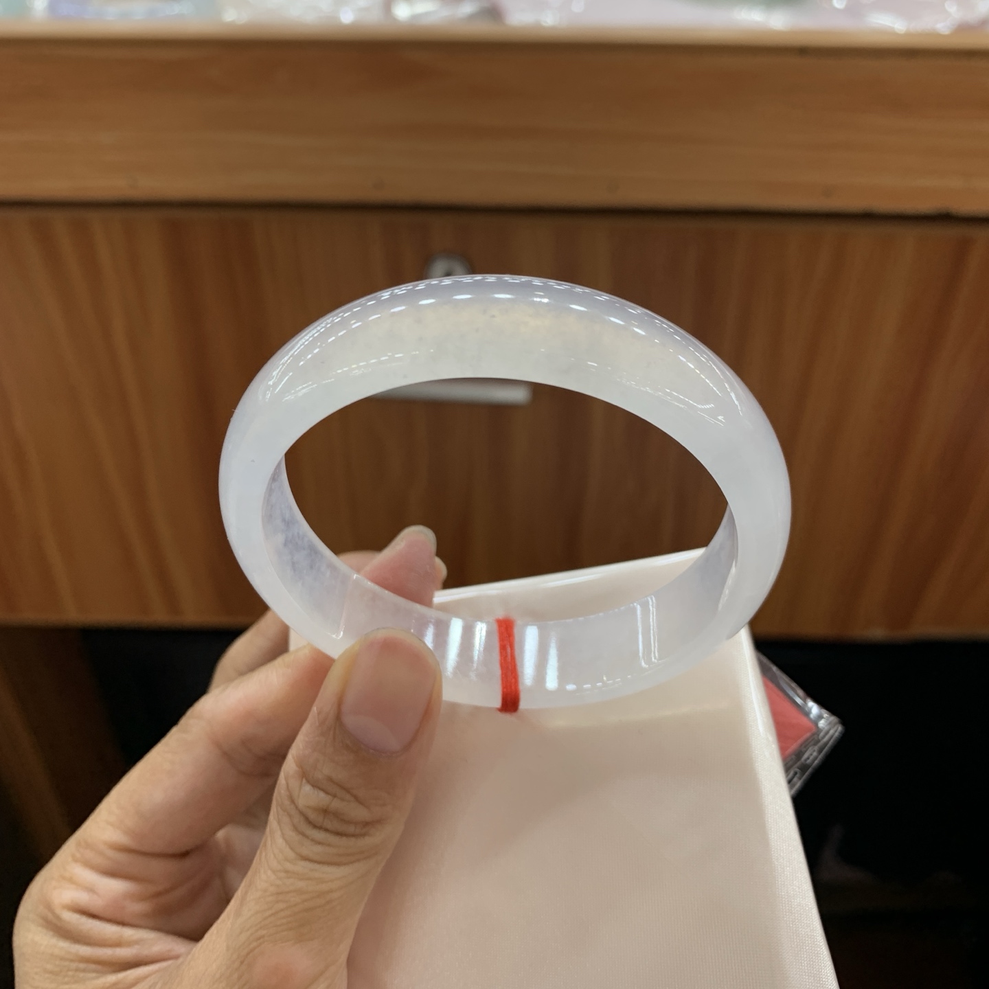 051428GX 白冰正圈翡翠手镯 60.3-14.4-7.2