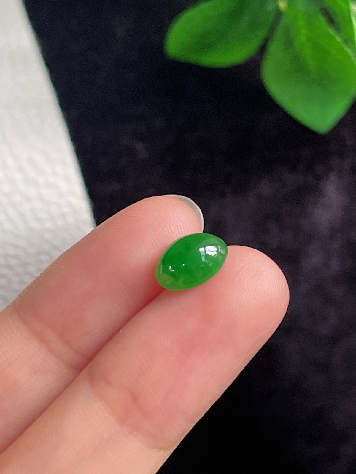 翡翠冰糯绿色蛋面