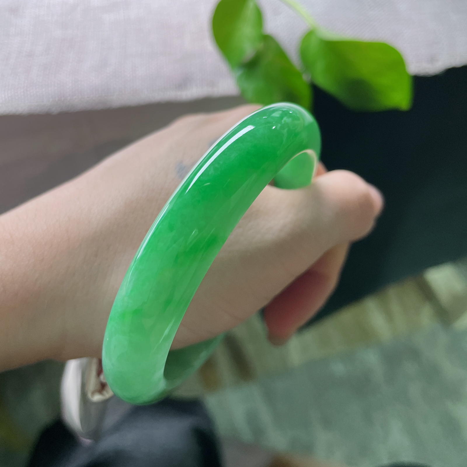 59.7/12.4/8.6，满绿正圈，色辣，种老，底净。翡翠界的终极答卷，无裂，ss53132a..