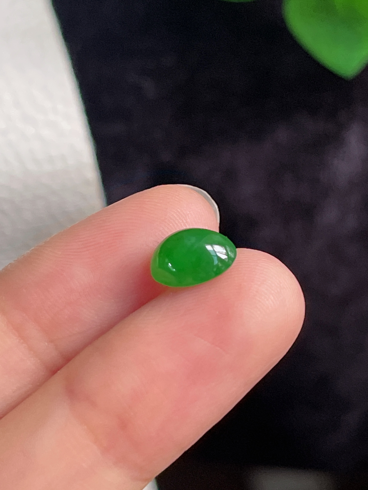 翡翠冰糯绿色蛋面
