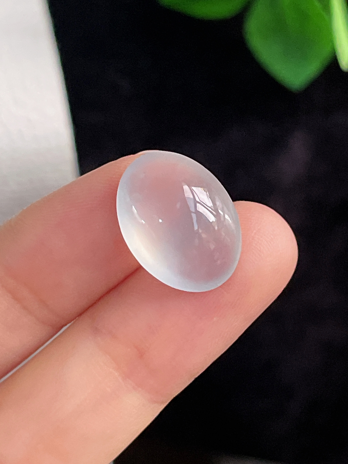 翡翠冰种白色戒面