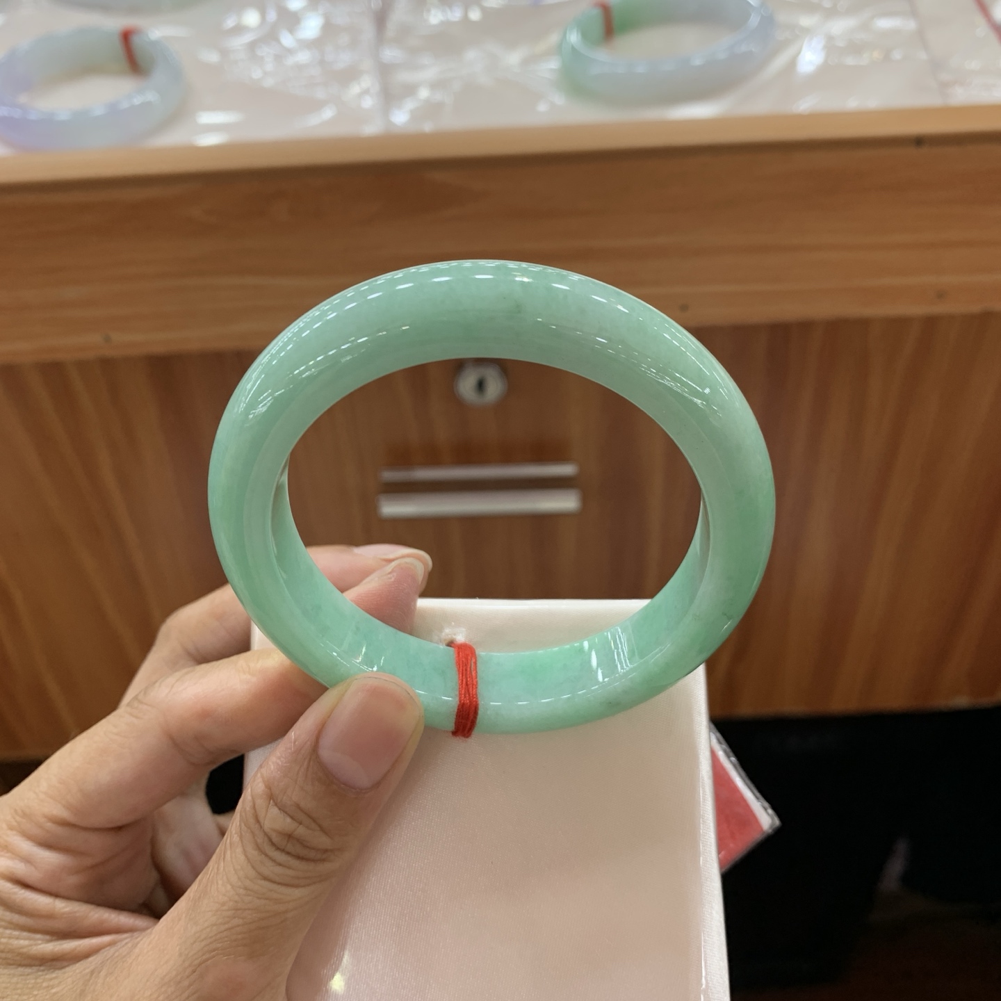 051412MMJ 满绿正圈翡翠手镯 57.8-12.5-8.8