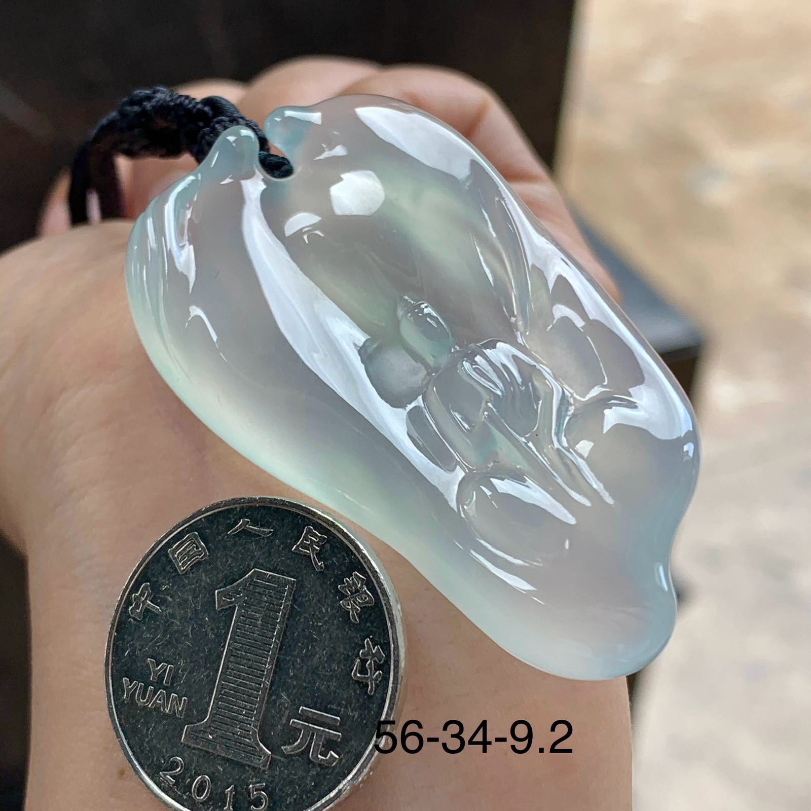 冰种胶块随形牌子^_^胶感十足 清新