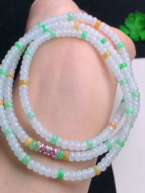 多彩算盘珠链，，尺寸：4.5/3.0mm，颗数：223，№;y15048   13